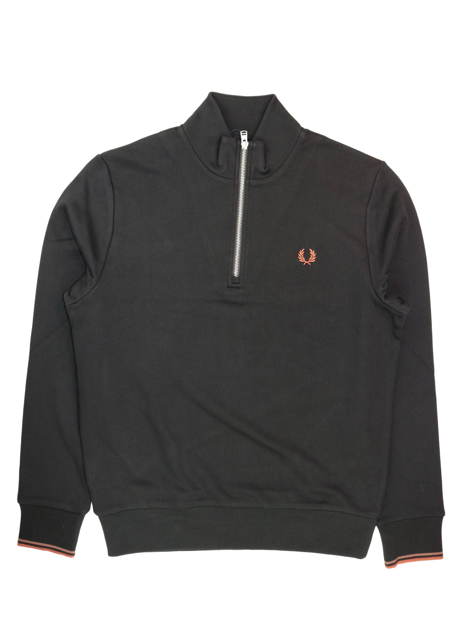 Felpa FRED PERRY Uomo HALF ZIP Nero