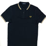 Polo FRED PERRY Uomo THE TWIN Nero