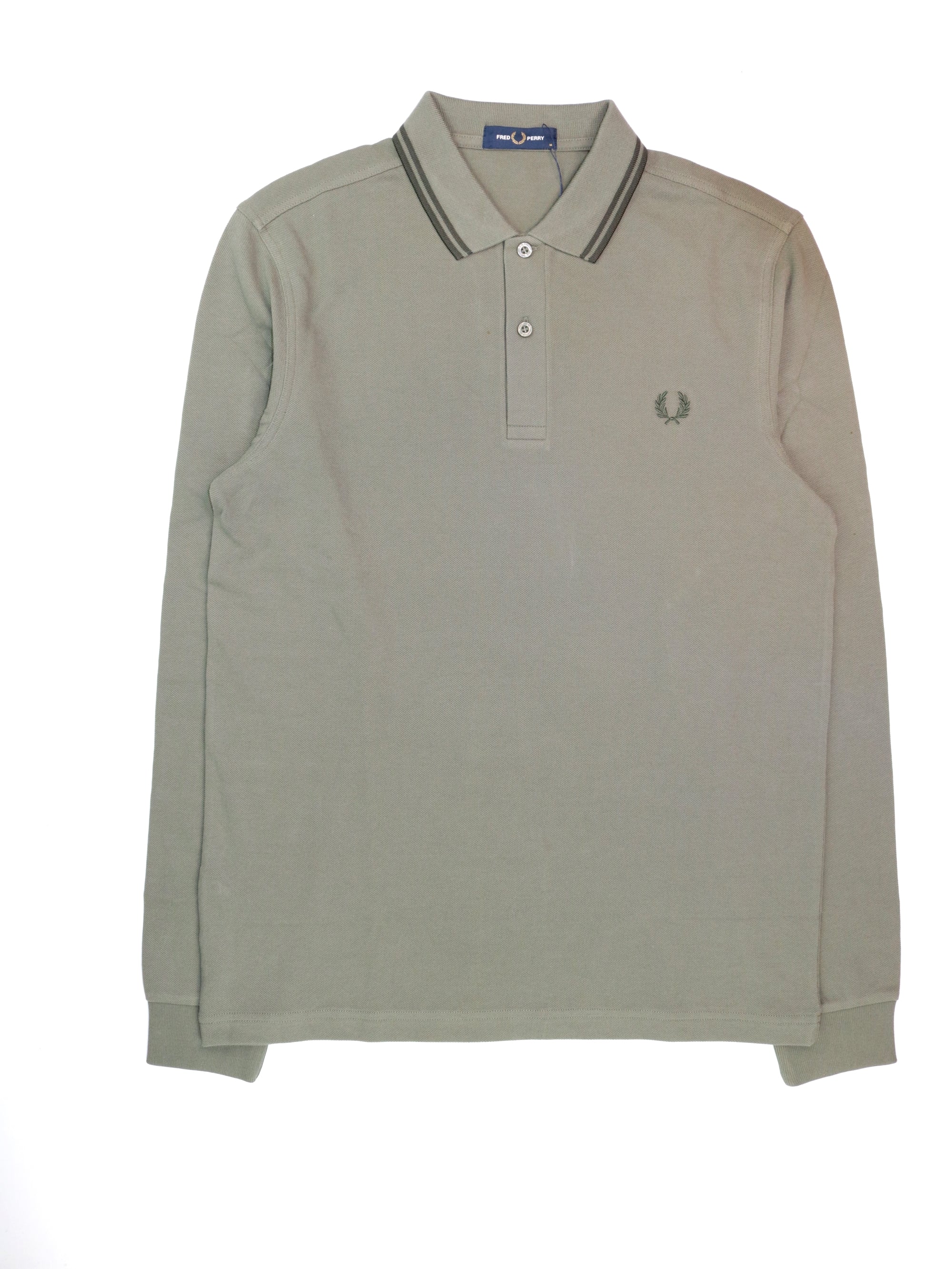 Polo FRED PERRY Uomo LS TWIN T Verde