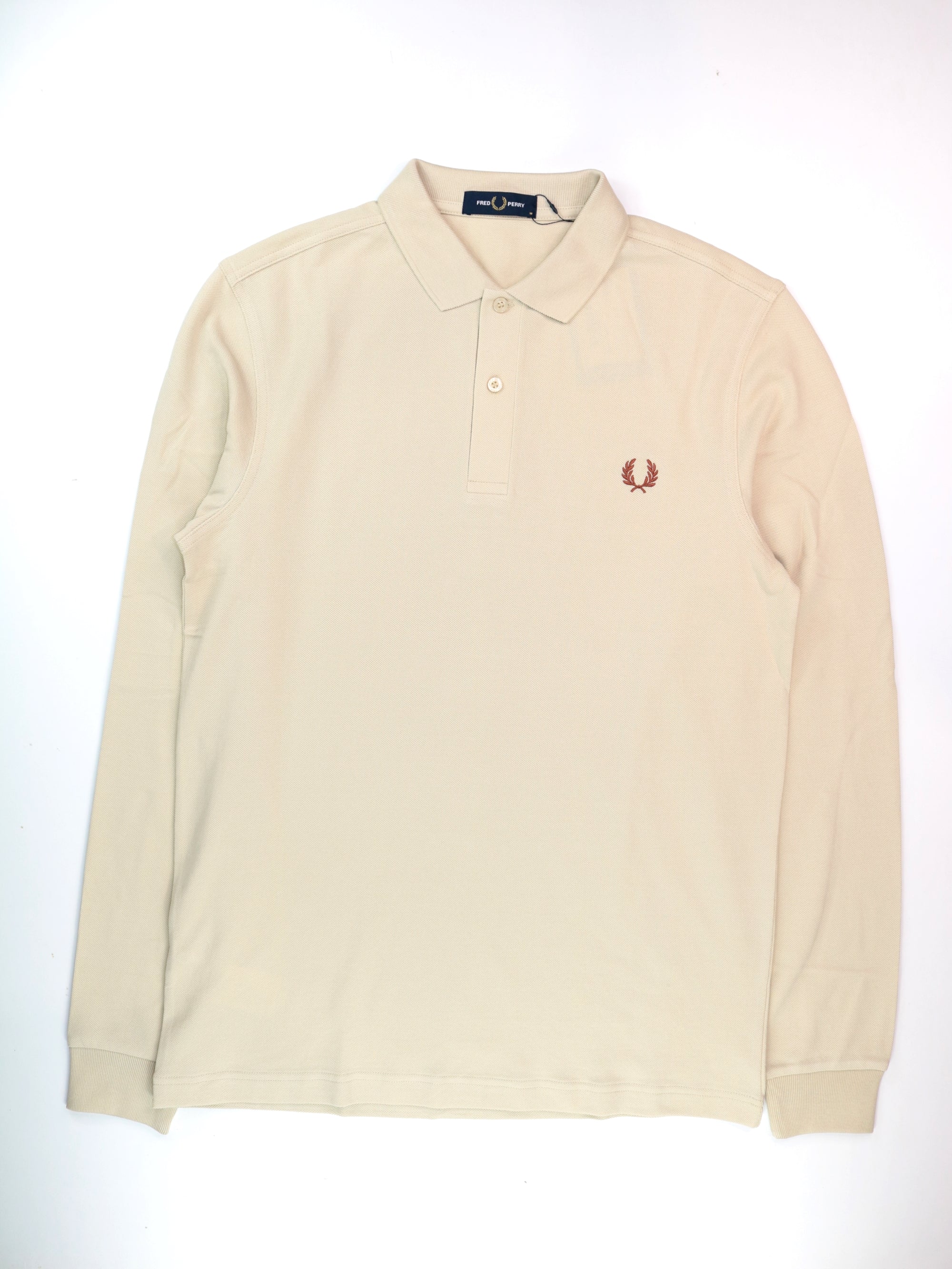 Polo FRED PERRY Uomo LS PLAIN Avorio