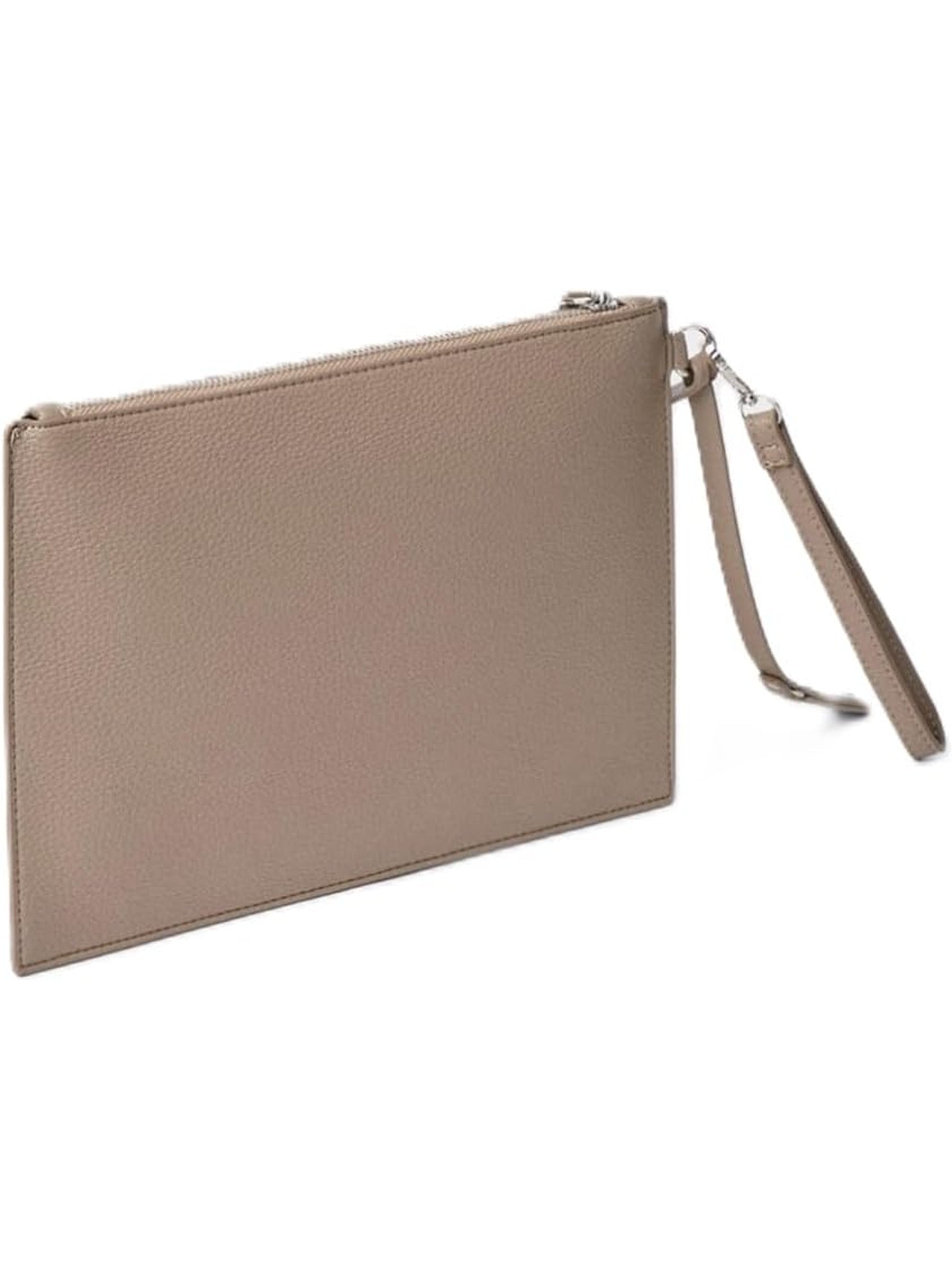 Pochette GAELLE Donna REG ECOPELLE LOGO IN METALLO Beige