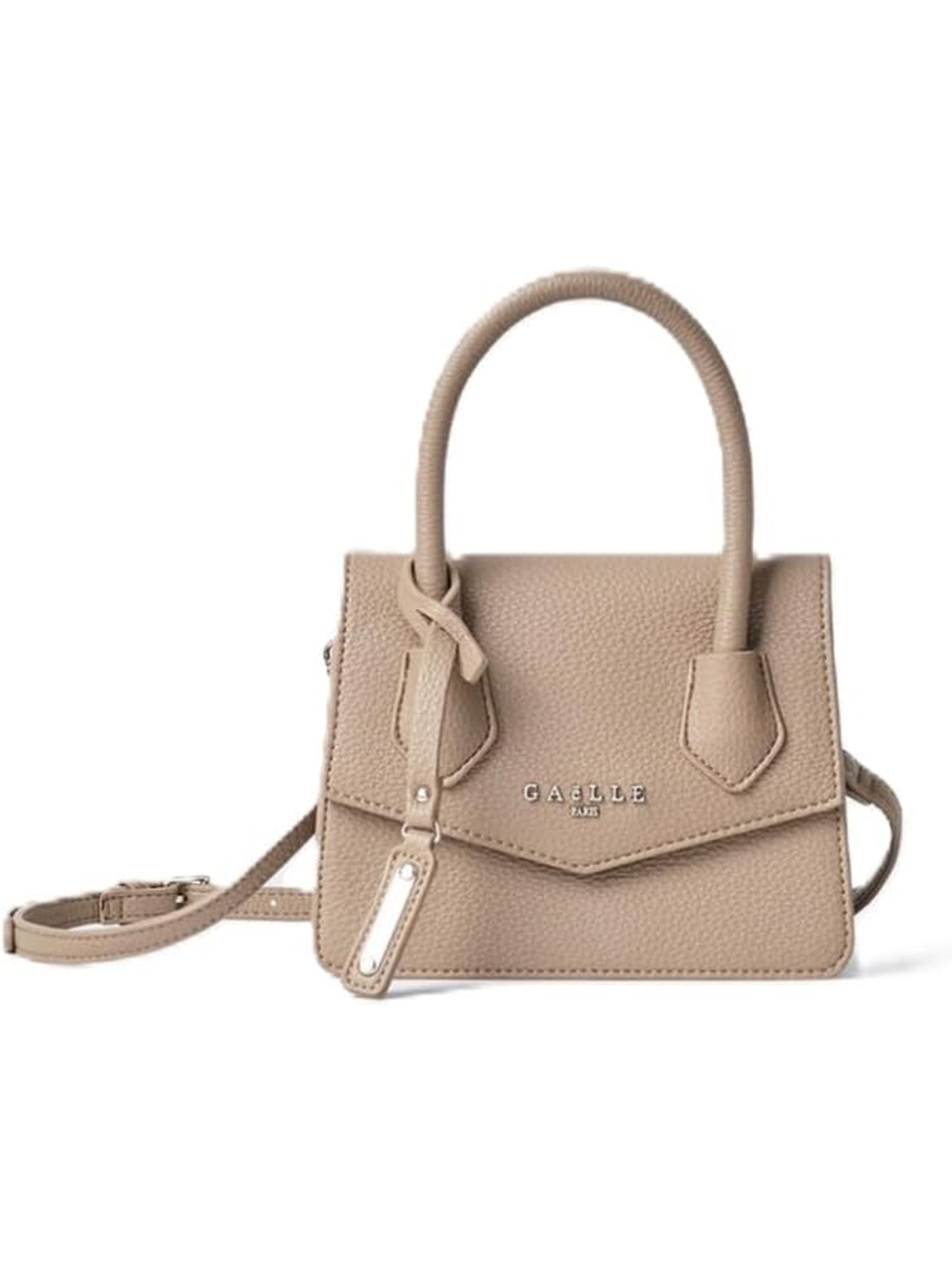 Borsa GAELLE Donna REG ECOPELLE BOTTALATO LOGO IN METALLO Beige