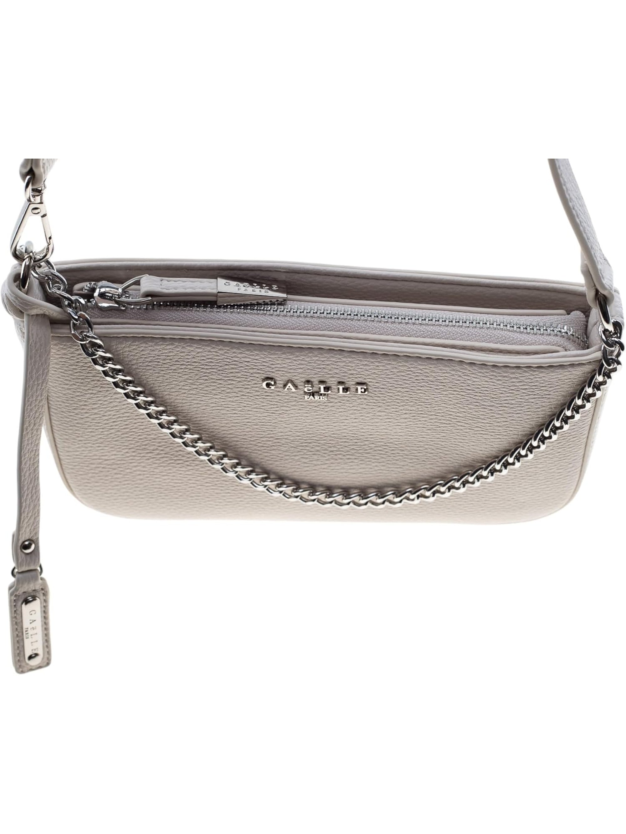 Pochette GAELLE Donna MINI ECOPELLE LOGO IN METALLO Avorio