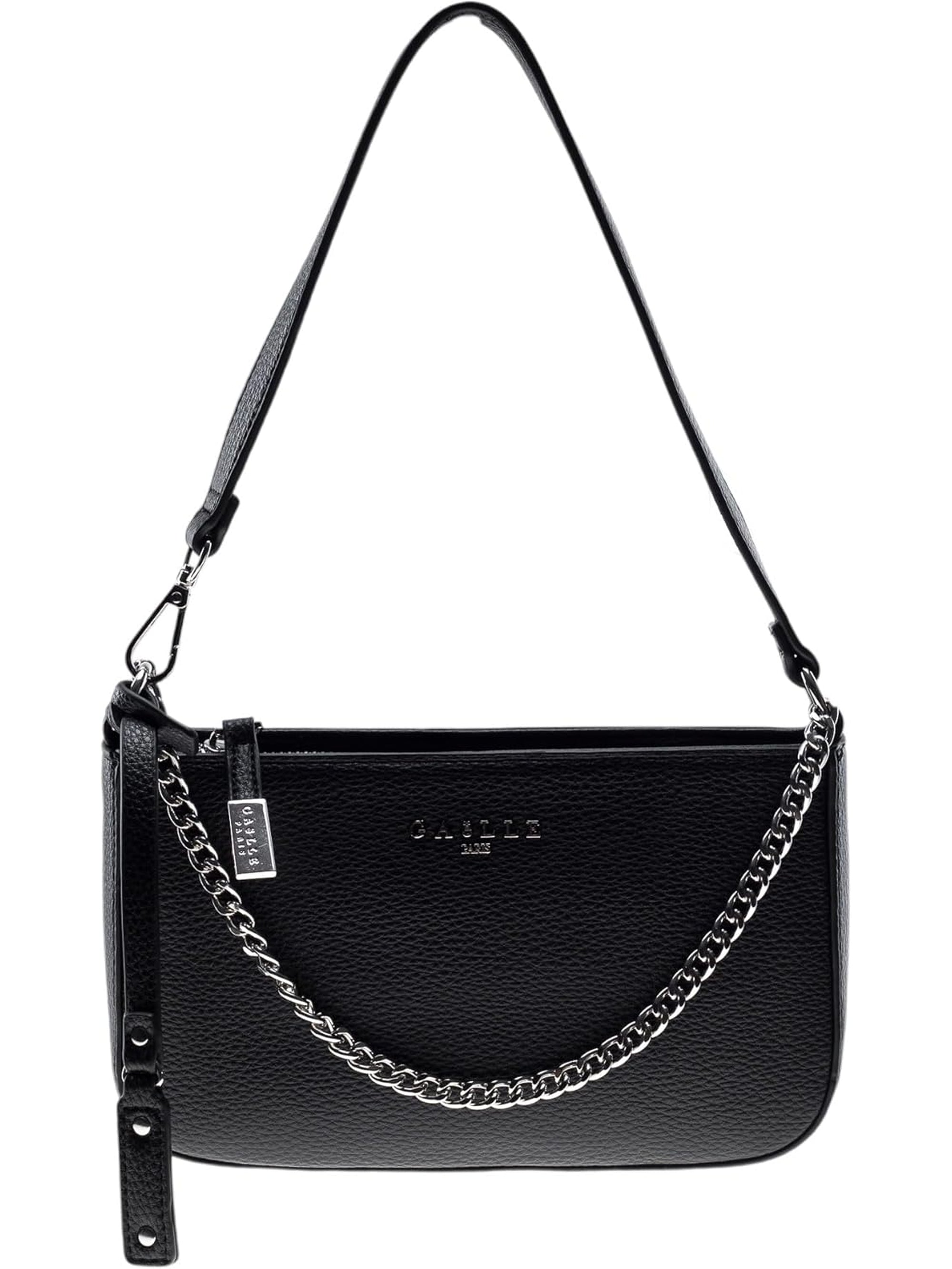 Pochette GAELLE Donna MINI ECOPELLE LOGO IN METALLO Nero