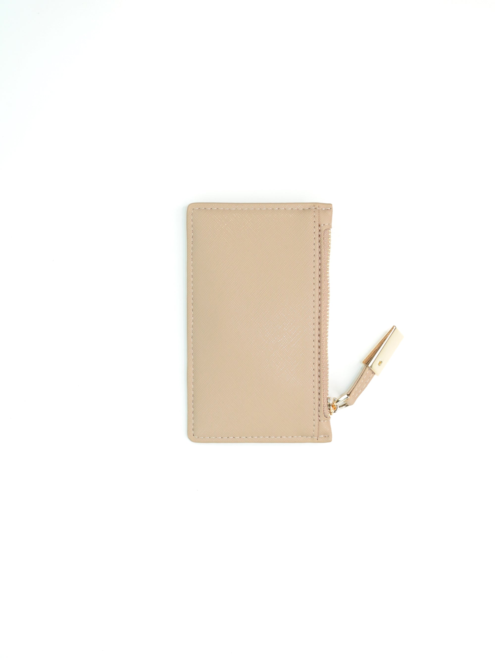 Portafoglio GAELLE Donna CARD HOLDER IN ECOPELLE SAFFIANO E LOGO IN METALLO Beige