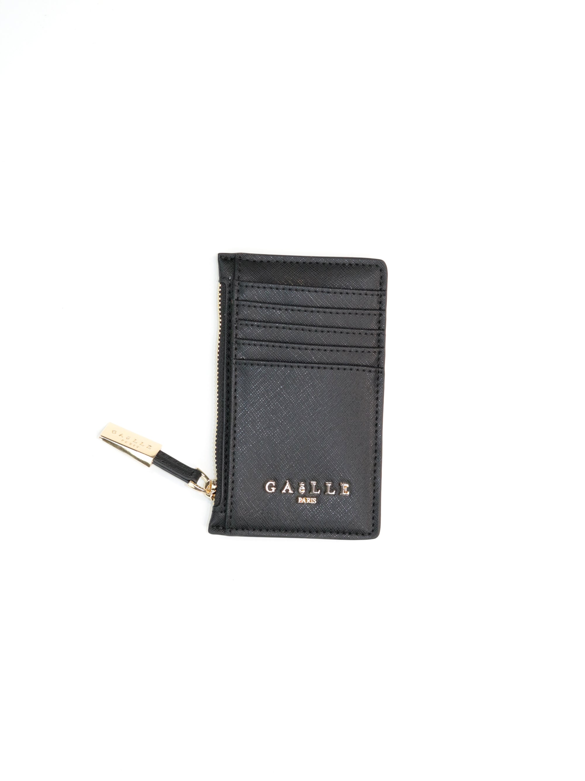 Portafoglio GAELLE Donna CARD HOLDER IN ECOPELLE SAFFIANO E LOGO IN METALLO Nero