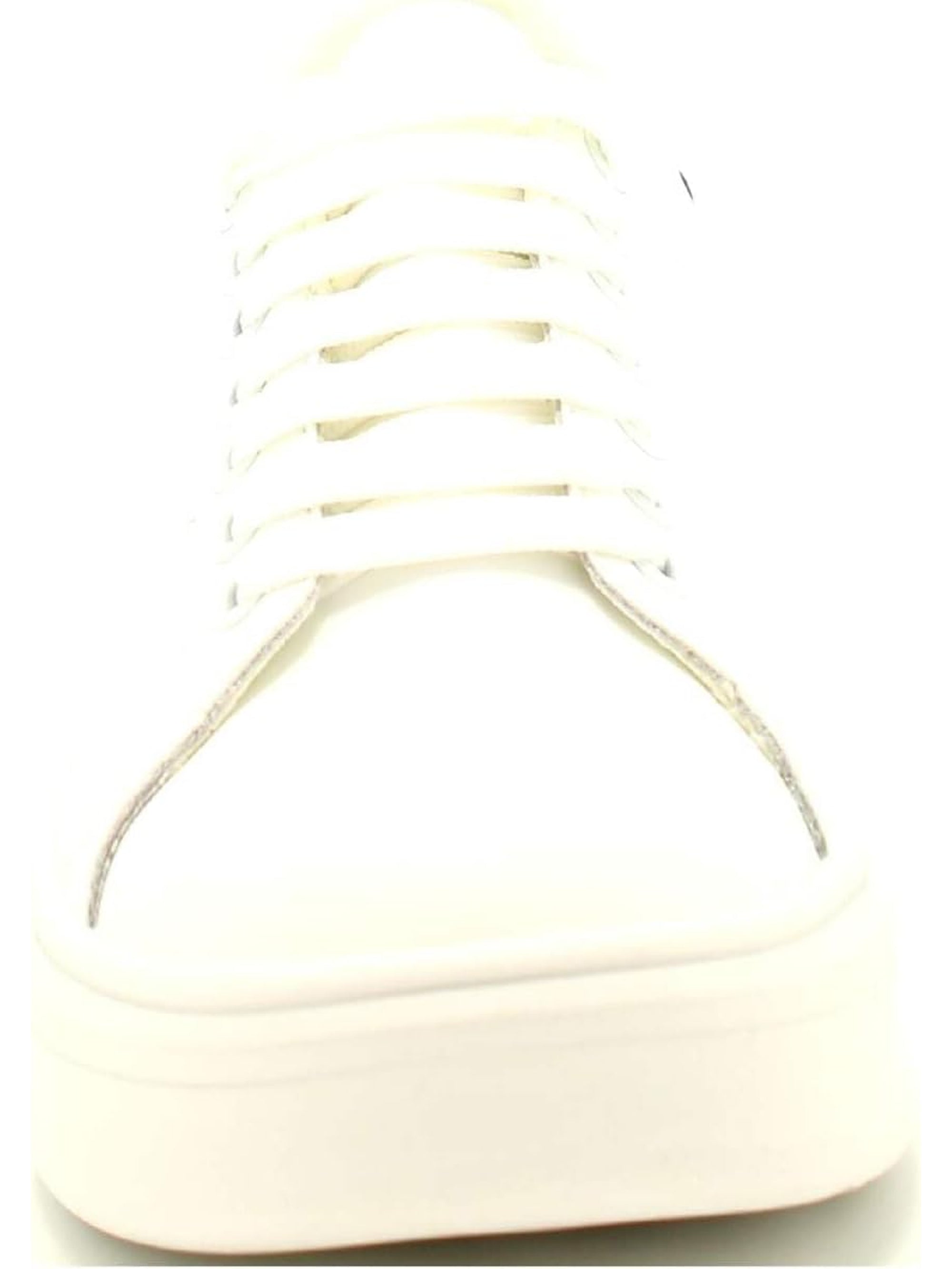 Sneakers GAELLE Donna ADDICT IN ACTION LEATHER CON TALLONE IN GOMMA Bianco