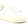 Sneakers GAELLE Donna ADDICT IN ACTION LEATHER CON TALLONE IN GOMMA Bianco