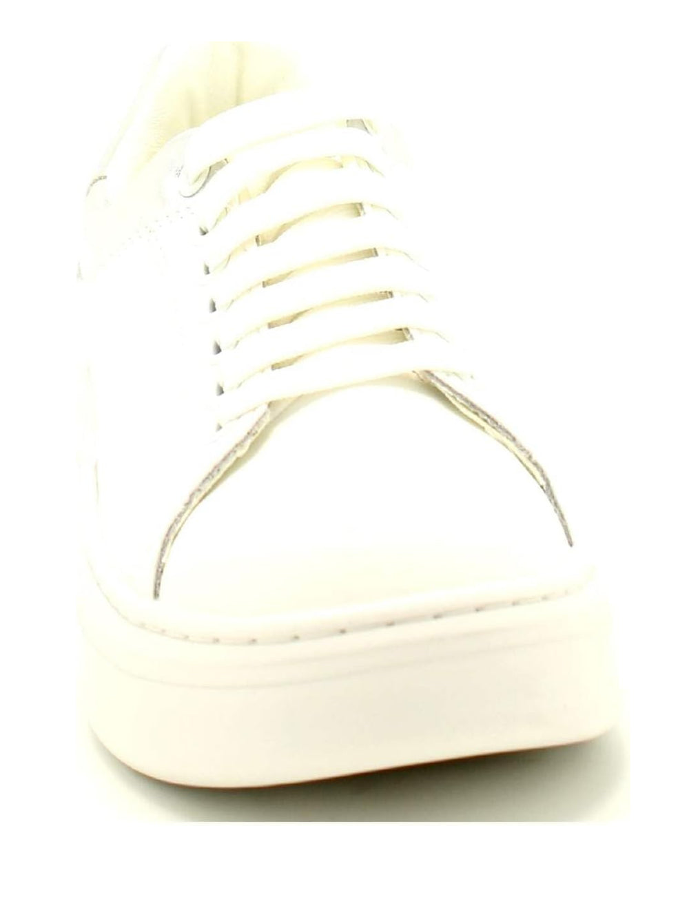 Sneakers Gaelle Donna Addict In Action Leather Con Inserti In Laminato Argento