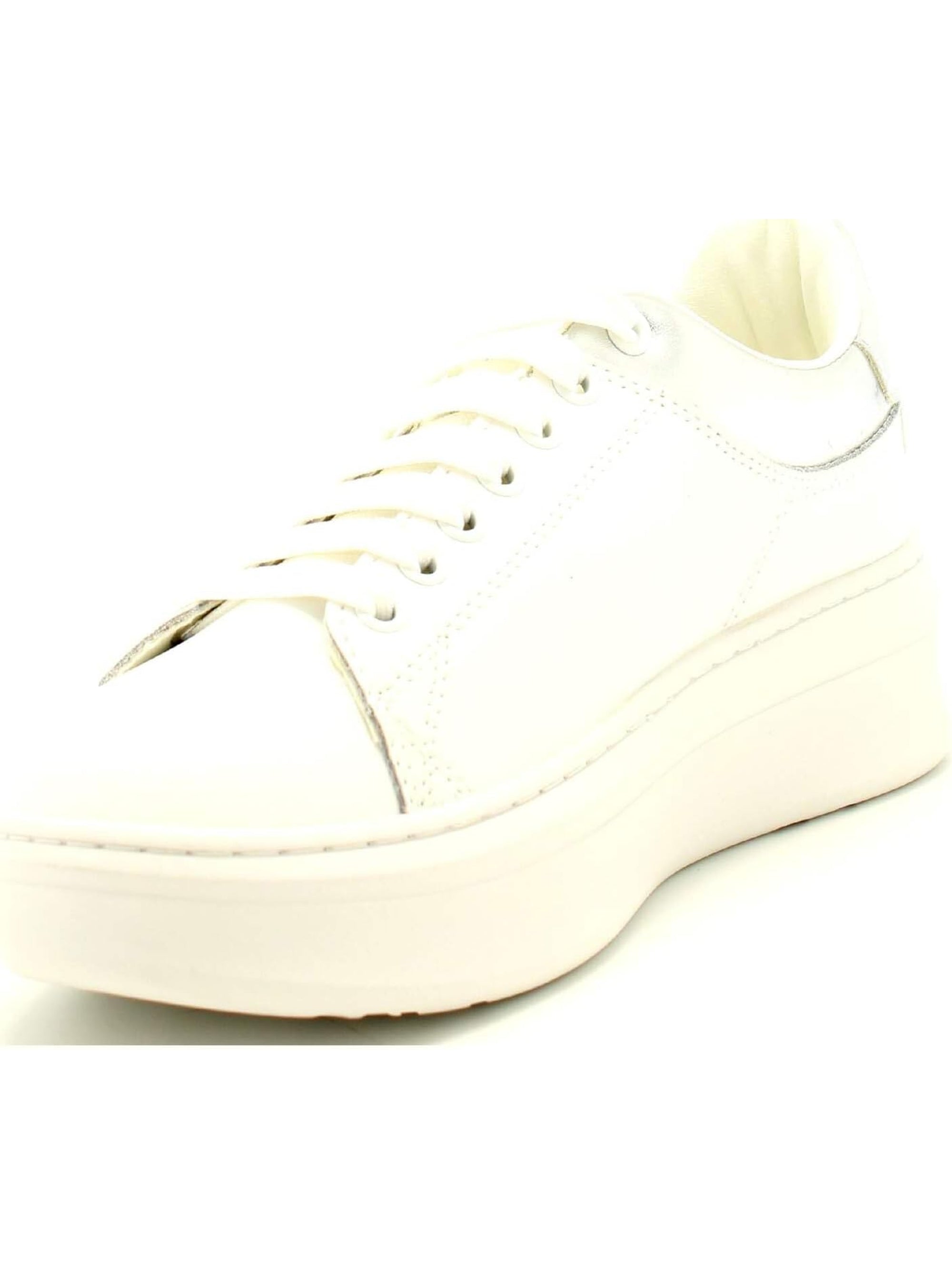 Sneakers GAELLE Donna ADDICT IN ACTION LEATHER CON INSERTI IN LAMINATO Argento