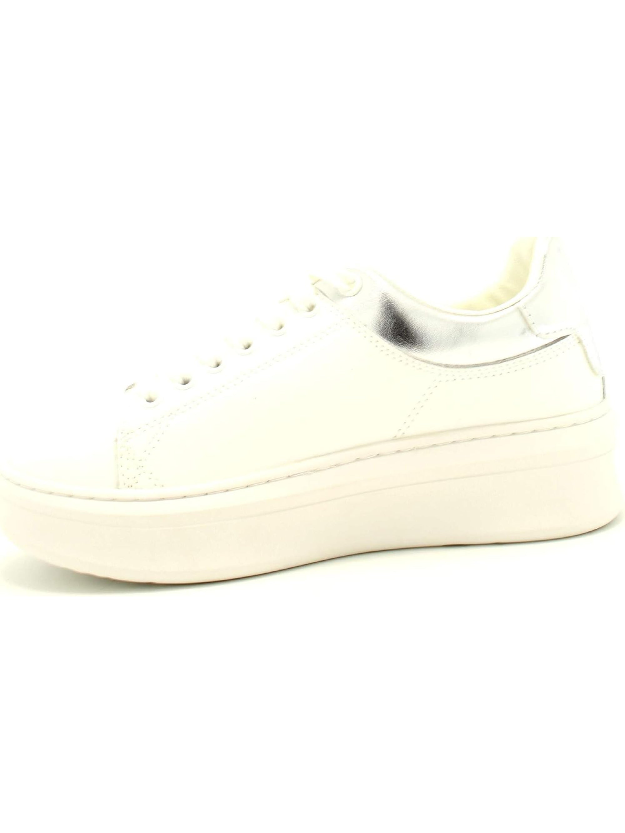 Sneakers GAELLE Donna ADDICT IN ACTION LEATHER CON INSERTI IN LAMINATO Argento