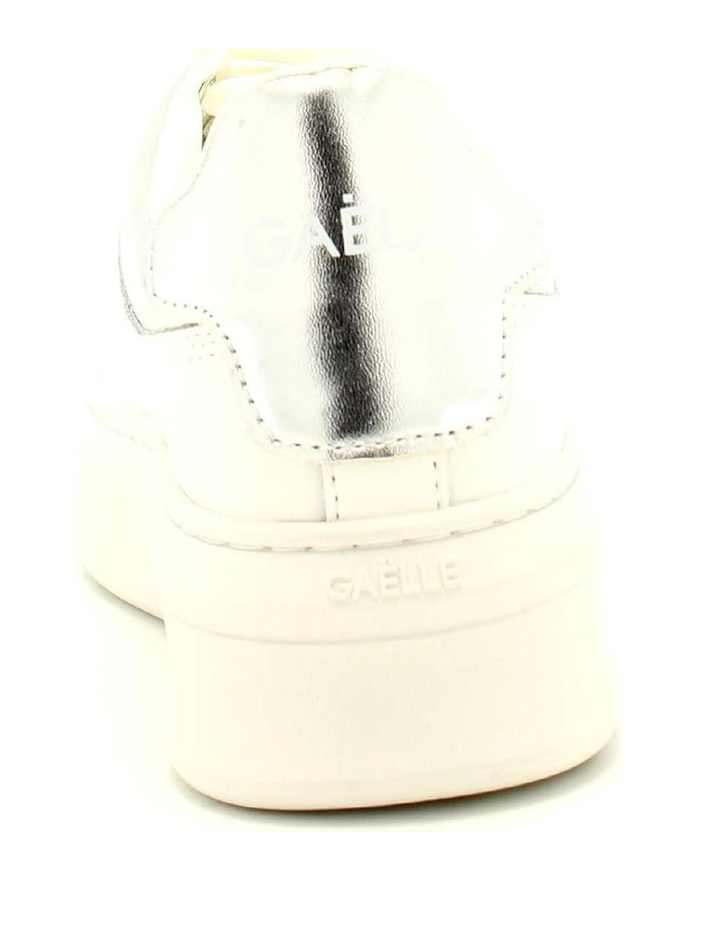 Sneakers Gaelle Donna Addict In Action Leather Con Inserti In Laminato Argento