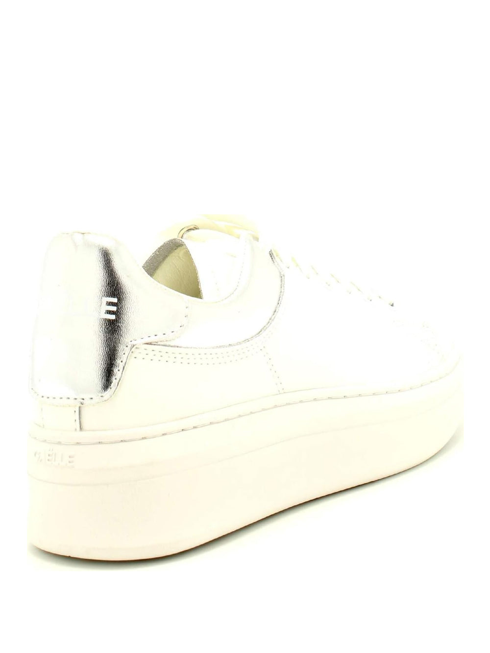 Sneakers Gaelle Donna Addict In Action Leather Con Inserti In Laminato Argento