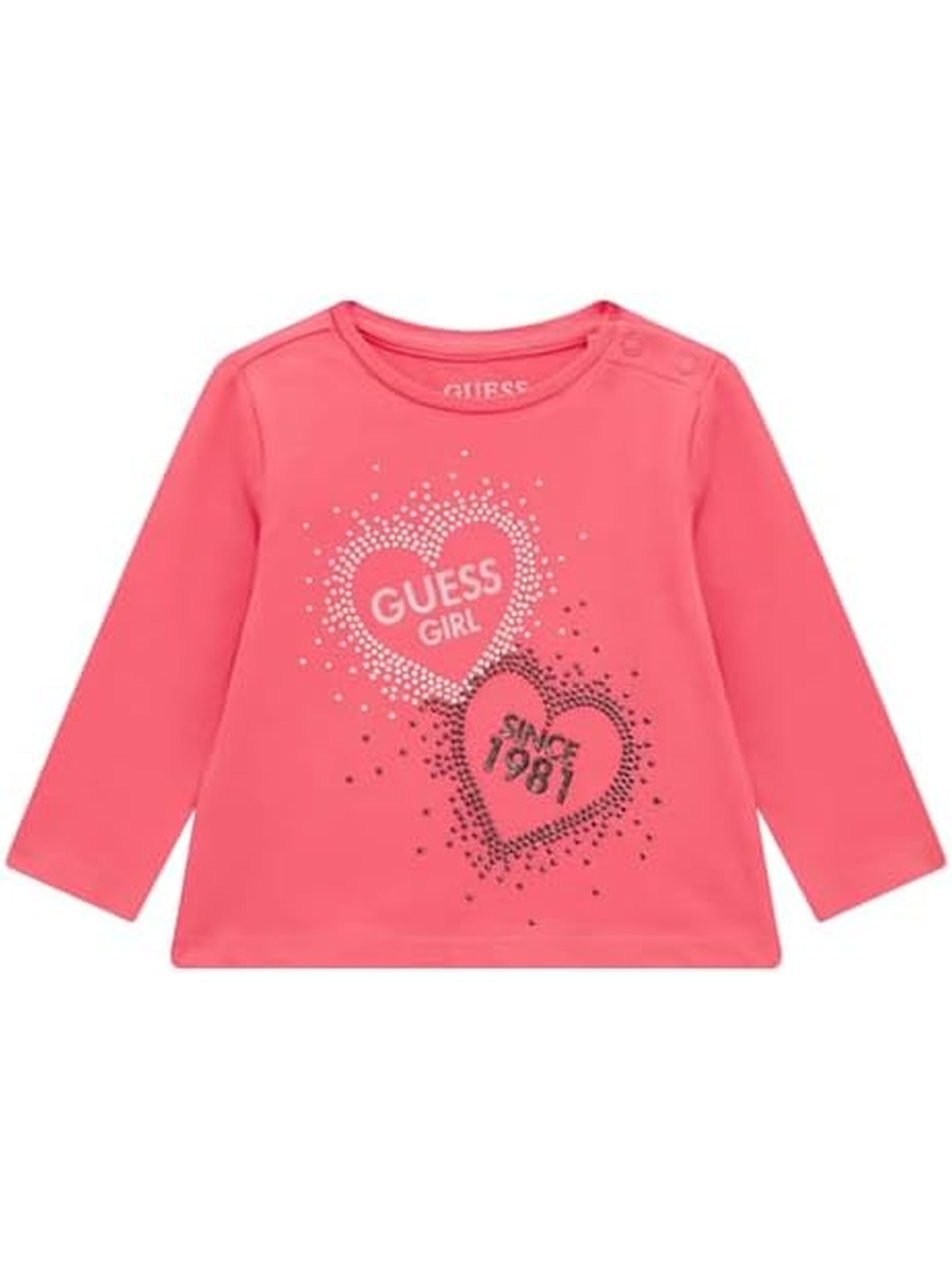 T-shirt GUESS JR Bambina LS Rosa