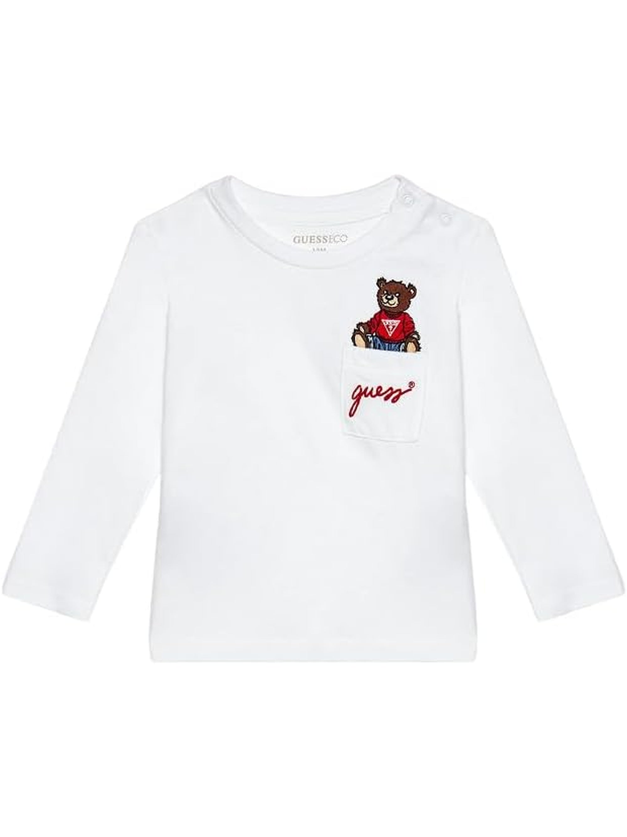 T-shirt GUESS JR Bambino LS Bianco