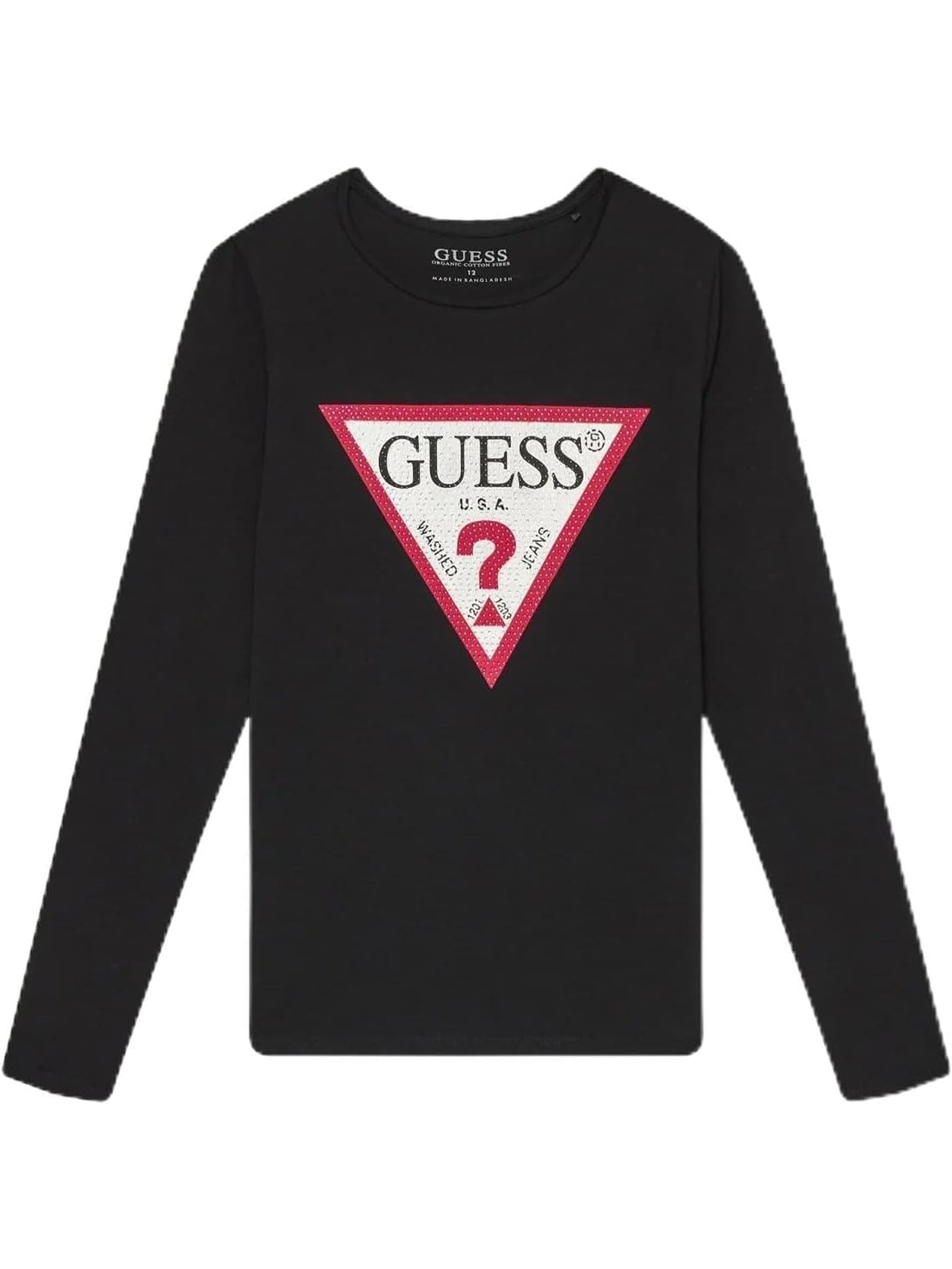 T-shirt GUESS JR Bambina LS Nero