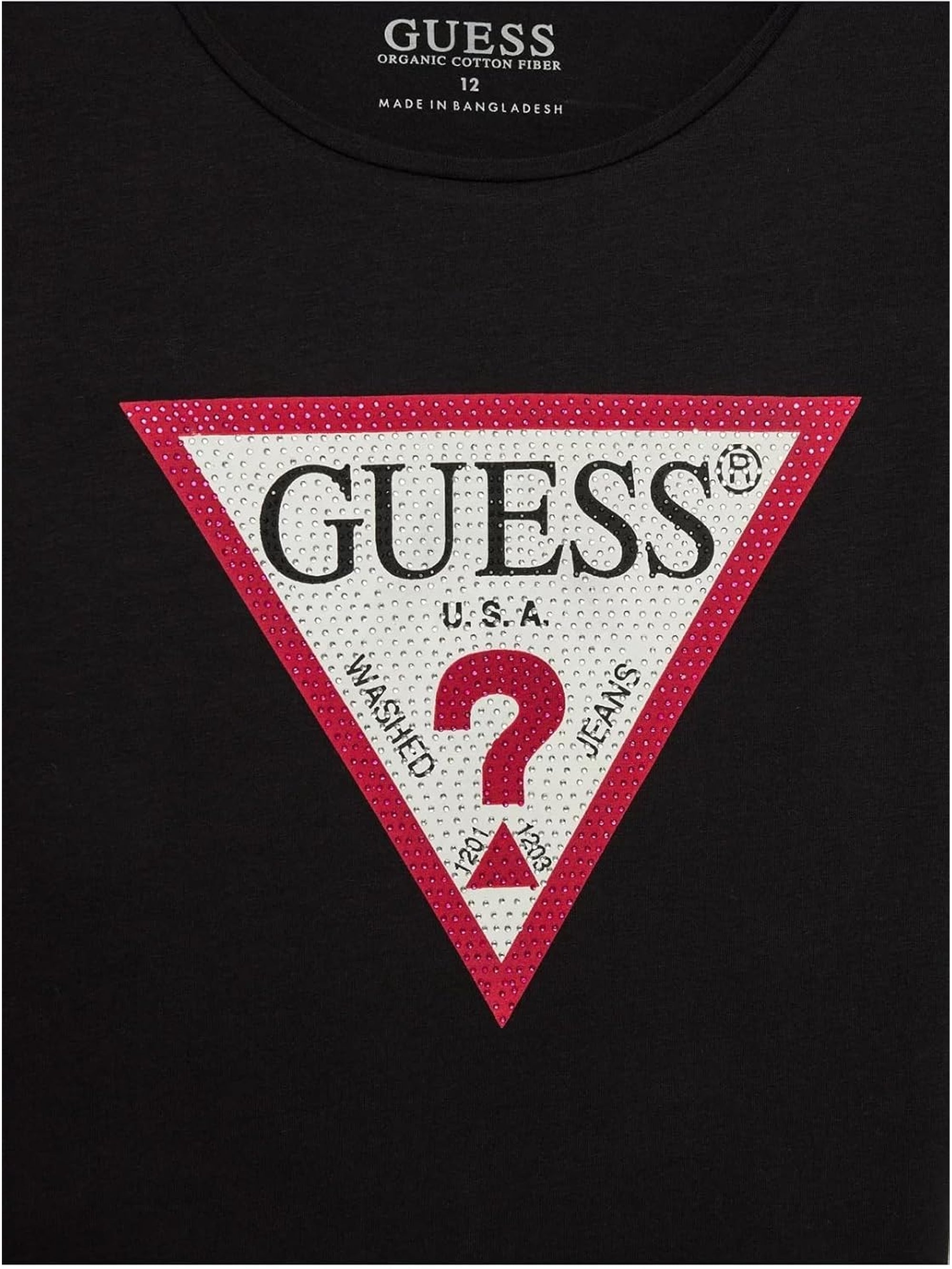 T-shirt GUESS JR Bambina LS Nero