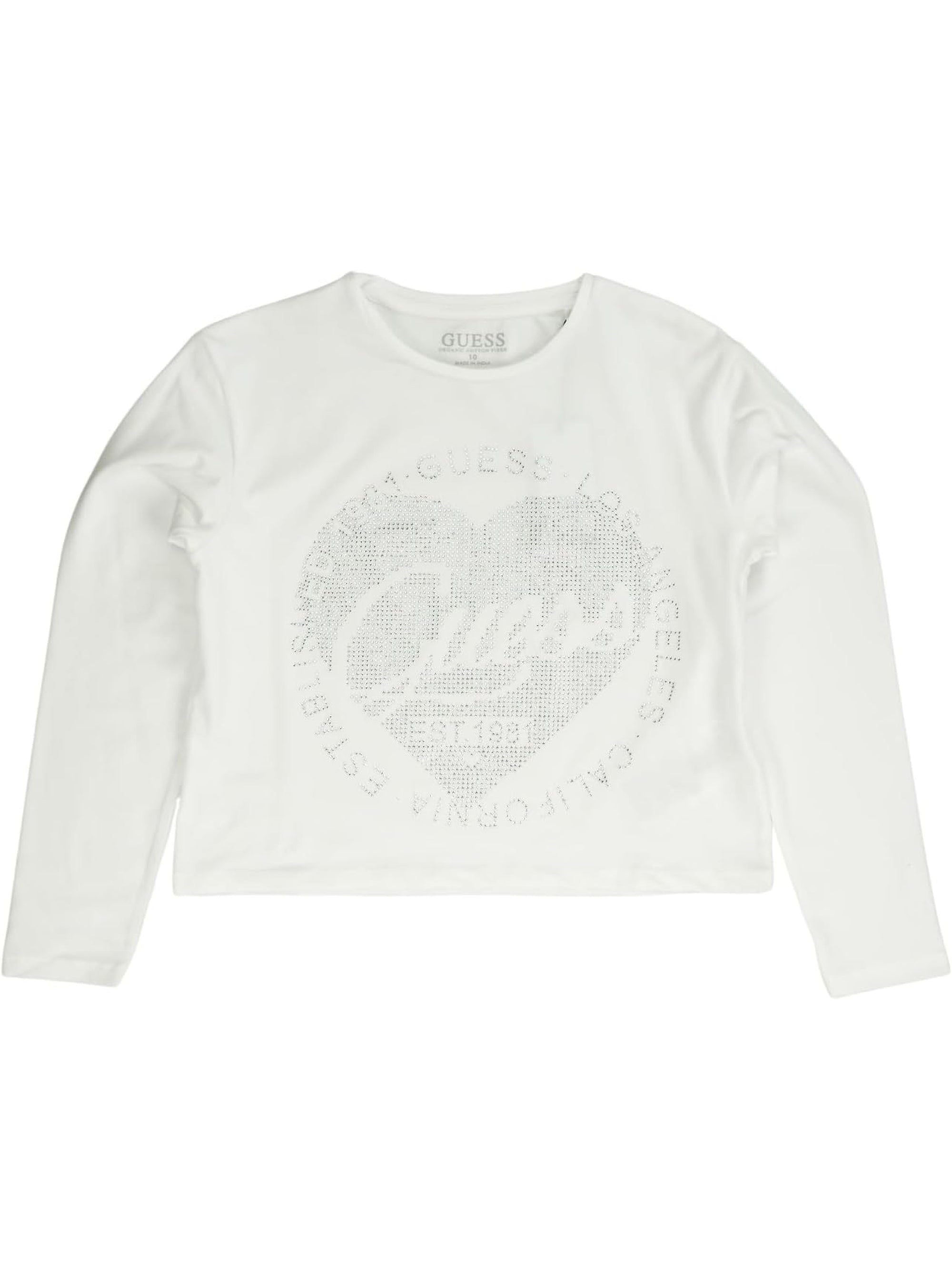 T-shirt GUESS JR Bambina LS Bianco