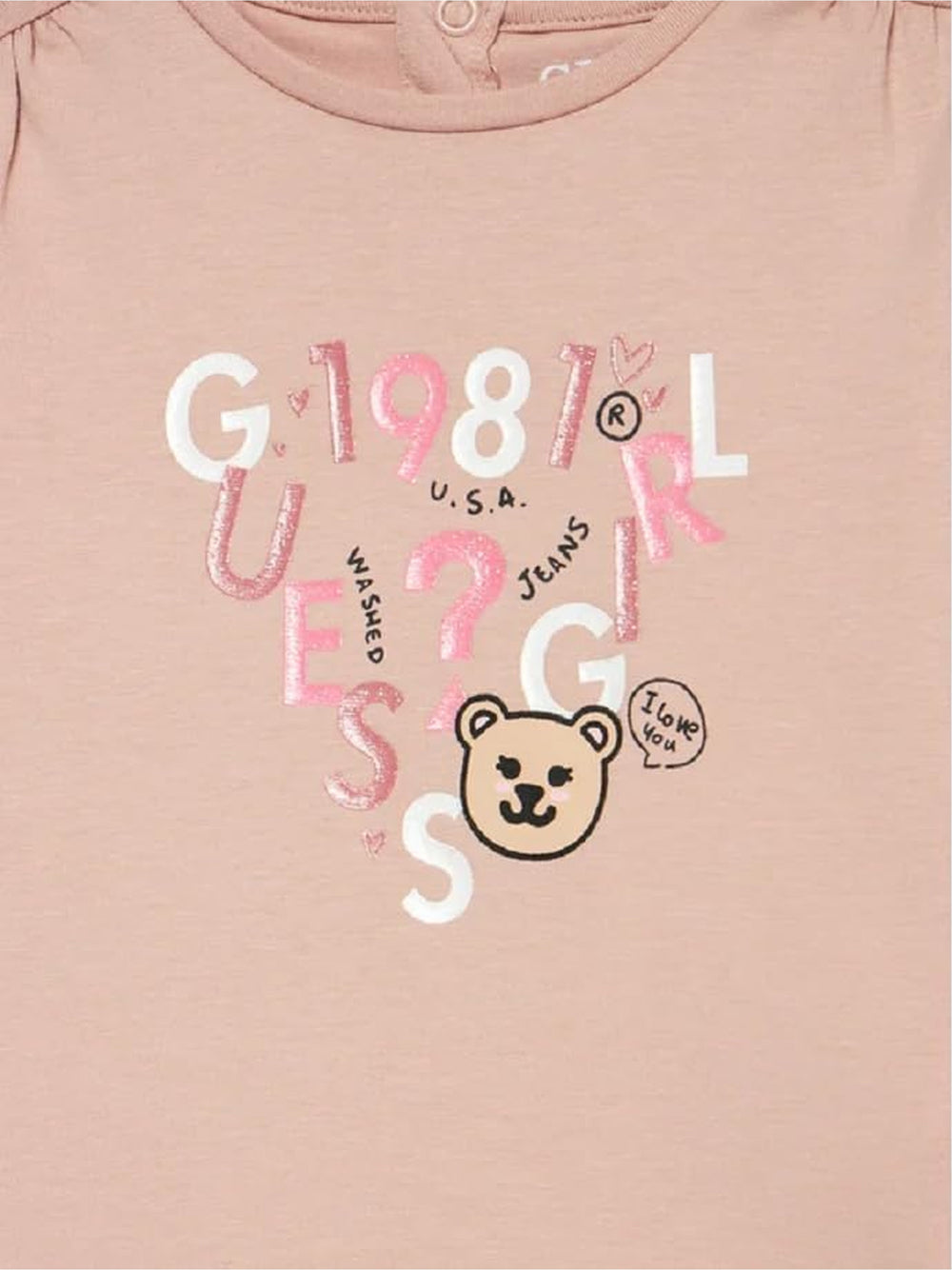 T-shirt GUESS JR Bambina LS Rosa GUESS JR  Angolo dello Sport