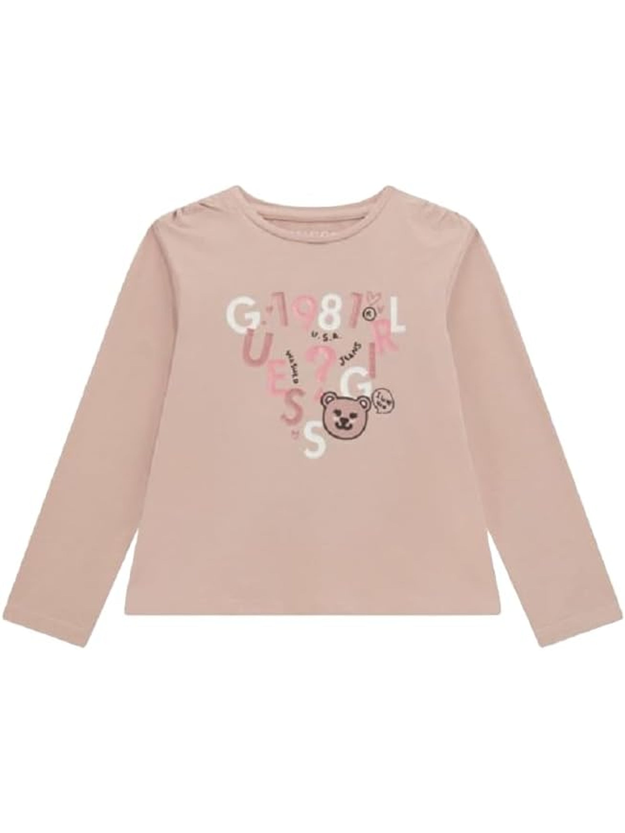 T-shirt GUESS JR Bambina LS Rosa