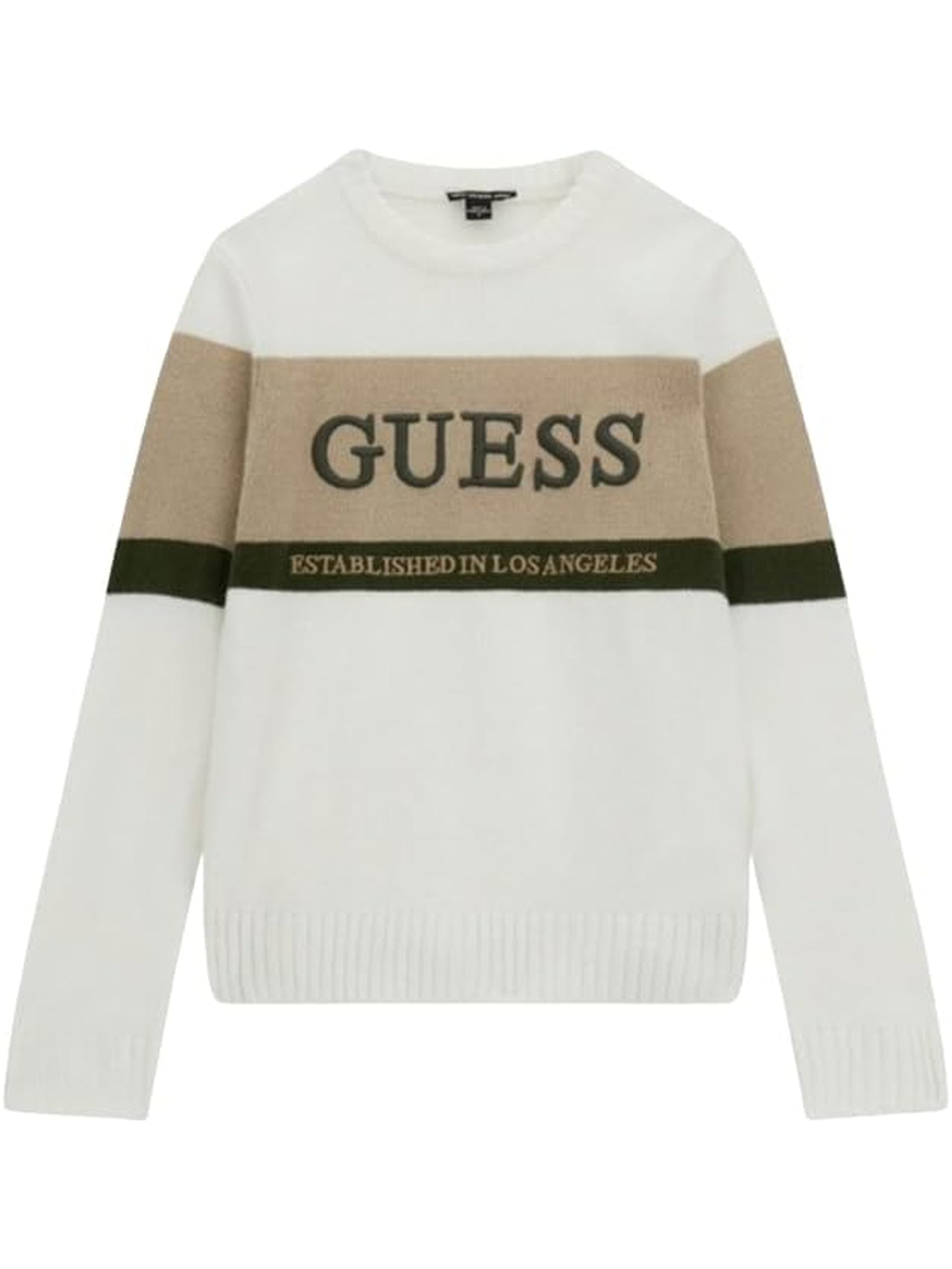 Pullover GUESS JR Bambino LS Bianco