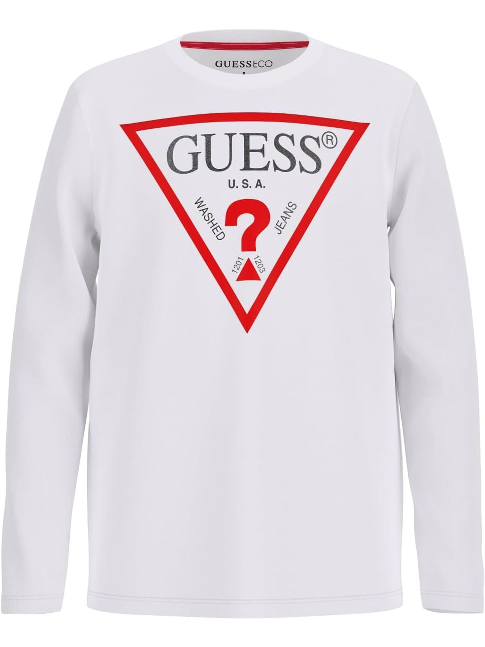 T-shirt GUESS JR Bambino LS Bianco