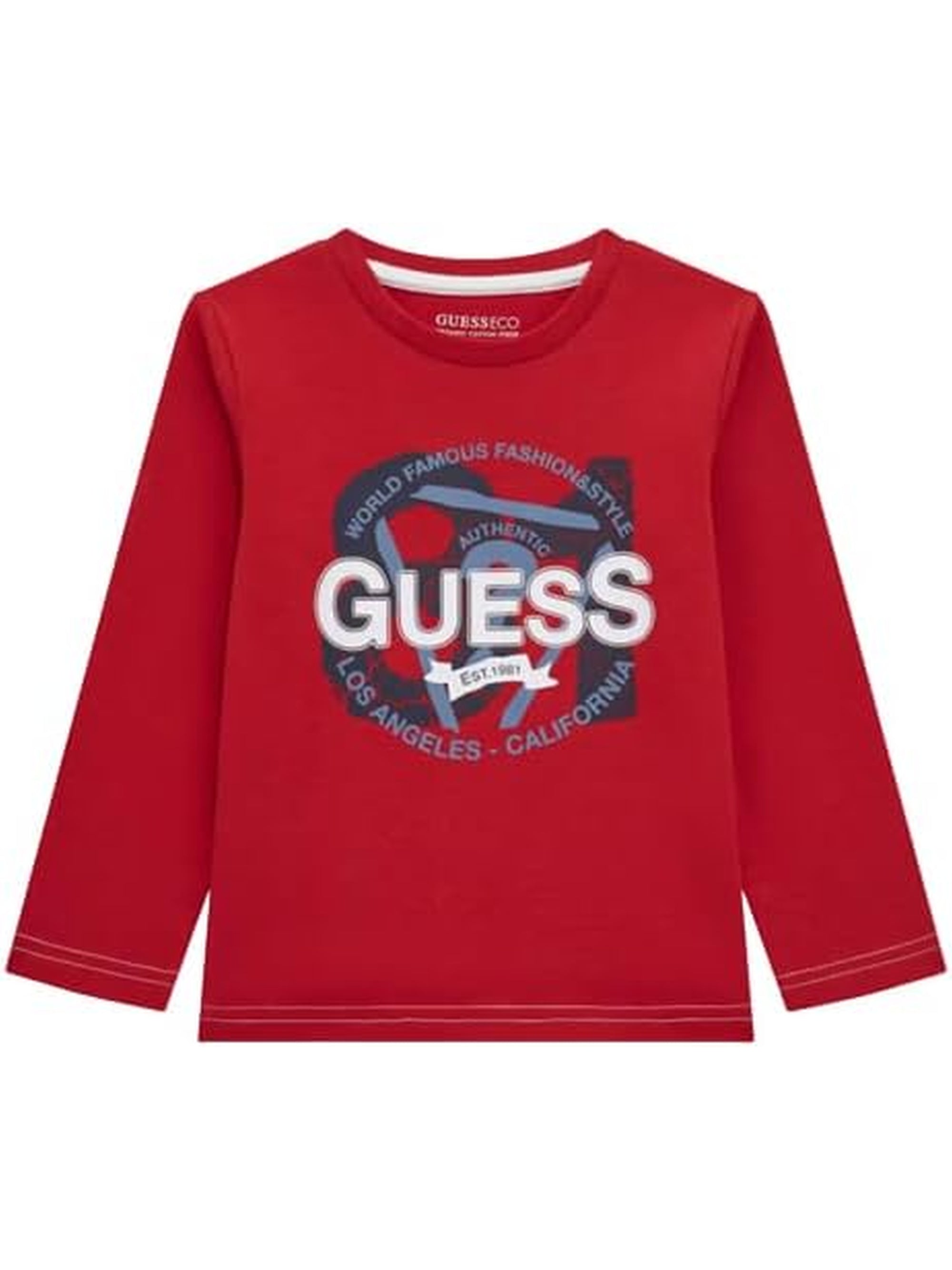 T-shirt GUESS JR Bambino LS Rosso