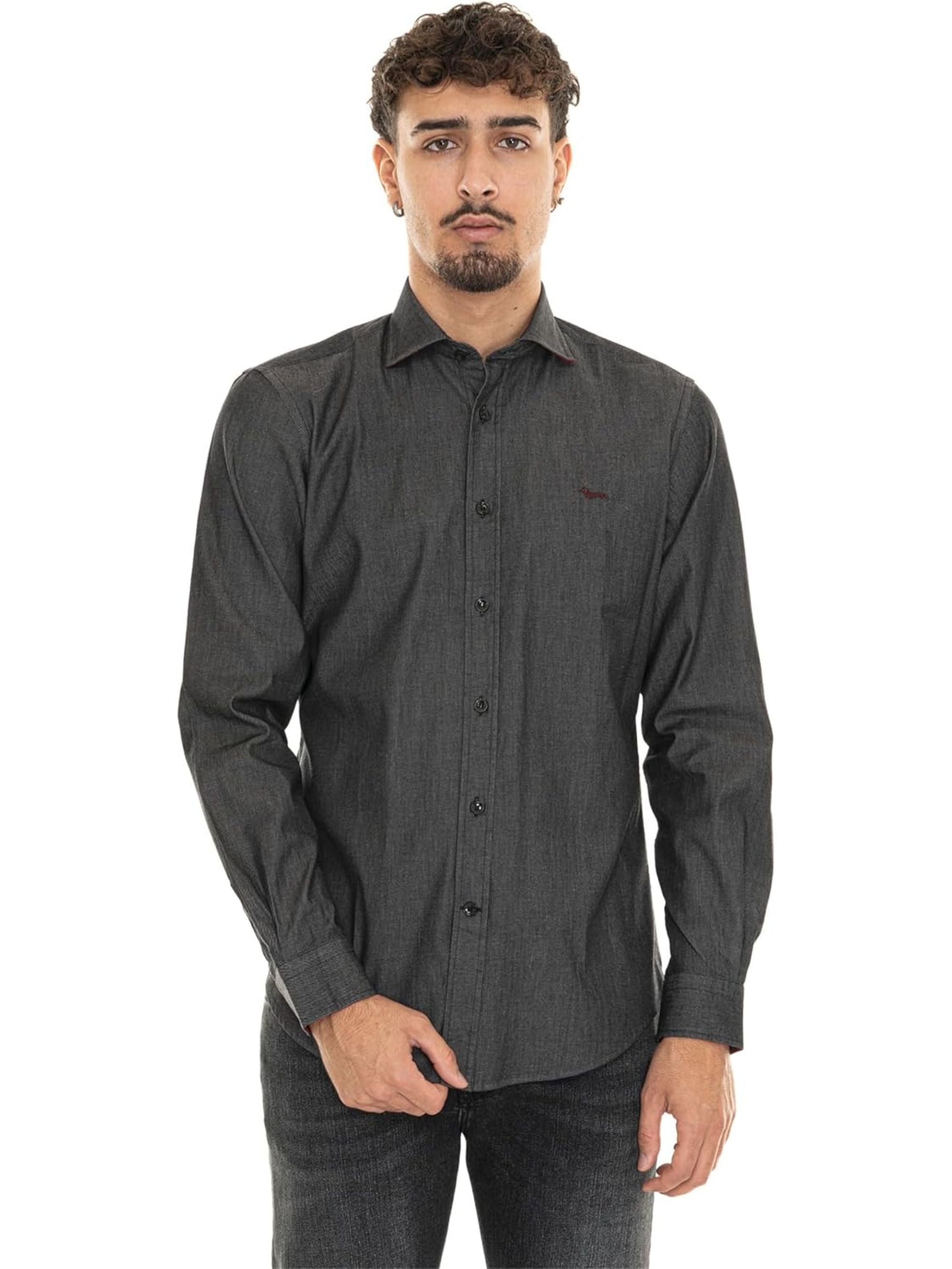 Camicia HARMONT&BLAINE Uomo 2 TES CONTRASTI Nero