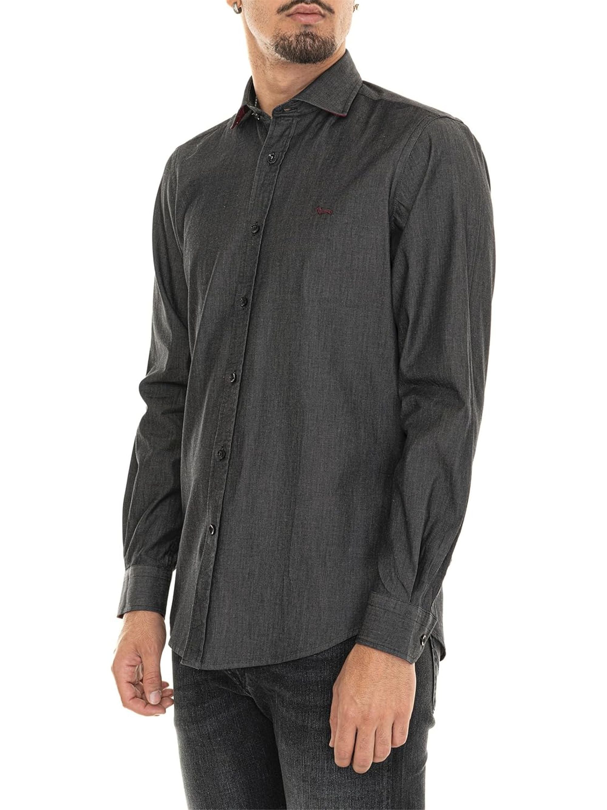 Camicia HARMONT&BLAINE Uomo 2 TES CONTRASTI Nero