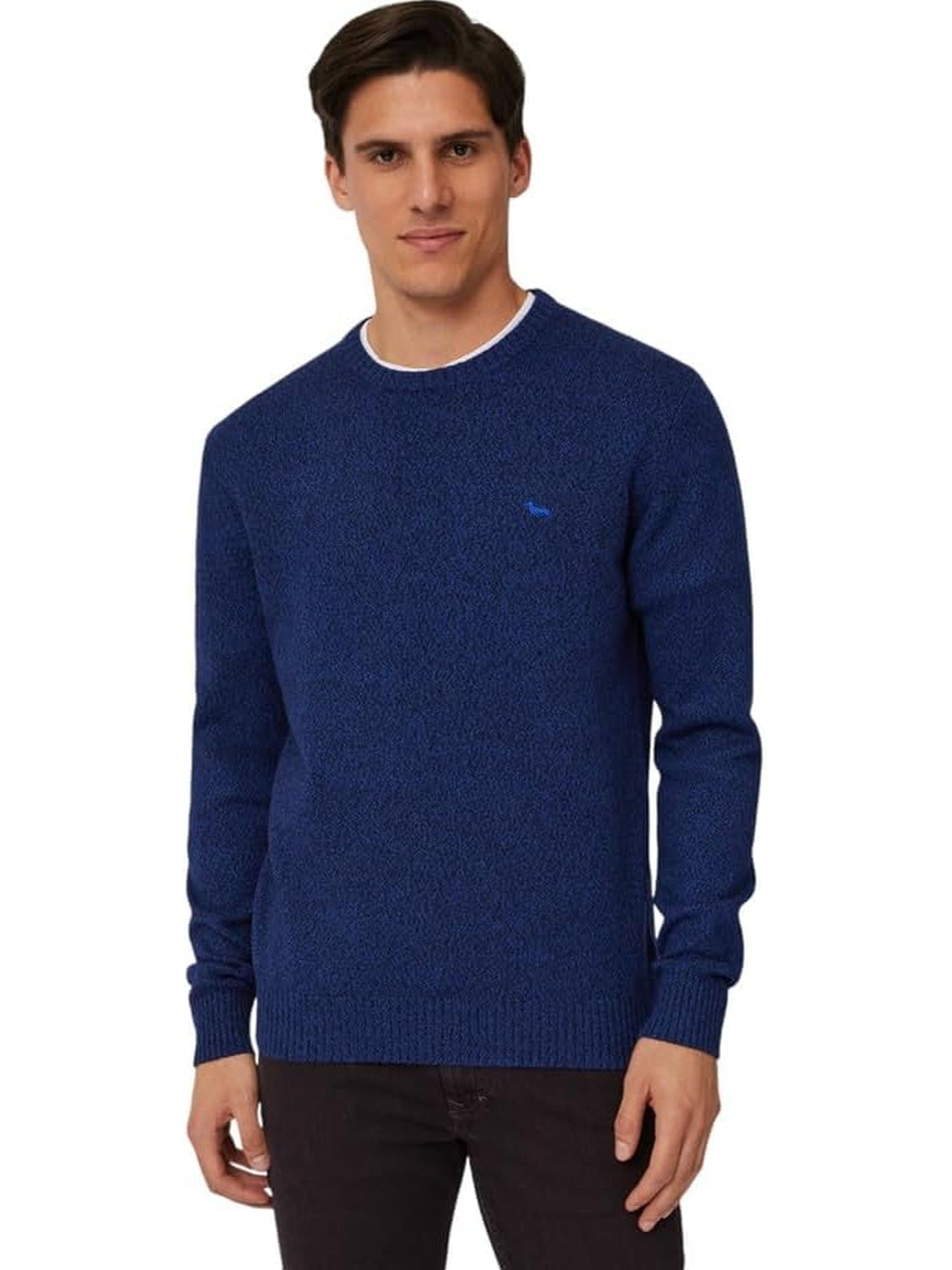 Pullover HARMONT&BLAINE Uomo BASIC MOULINE Blu