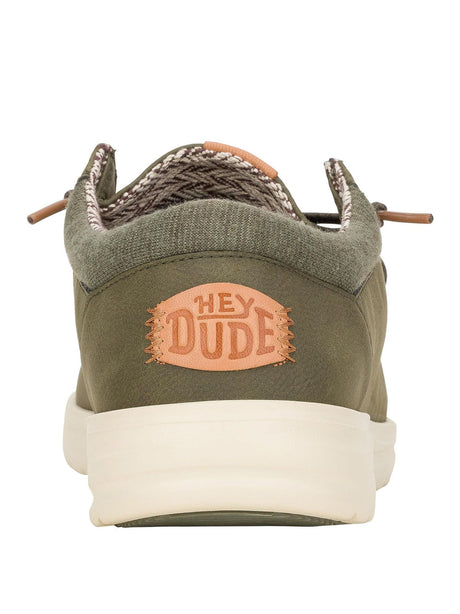 Mocassini Hey Dude Uomo Wally Grip Classic Verde Hey Dude  Angolo dello Sport