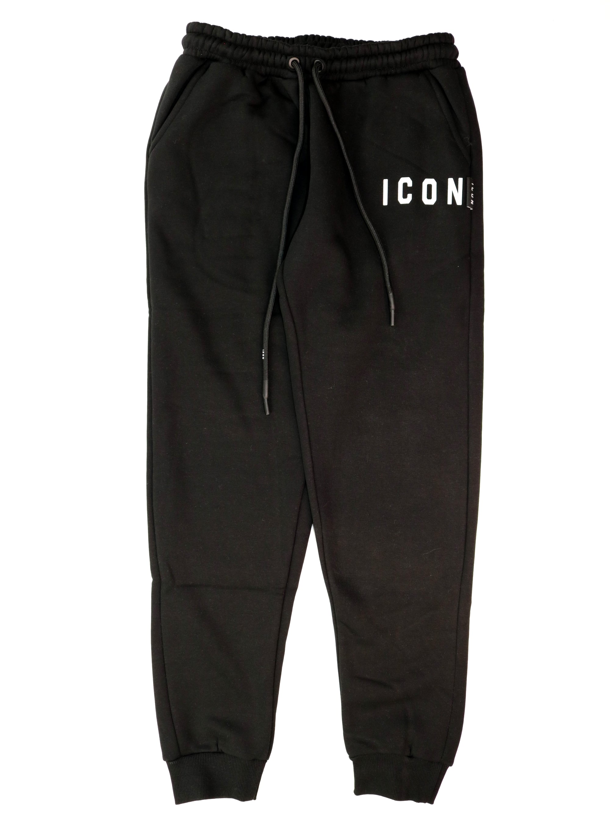 Pantalone Felpa ICON Uomo C/LOGO PICCOLO Nero