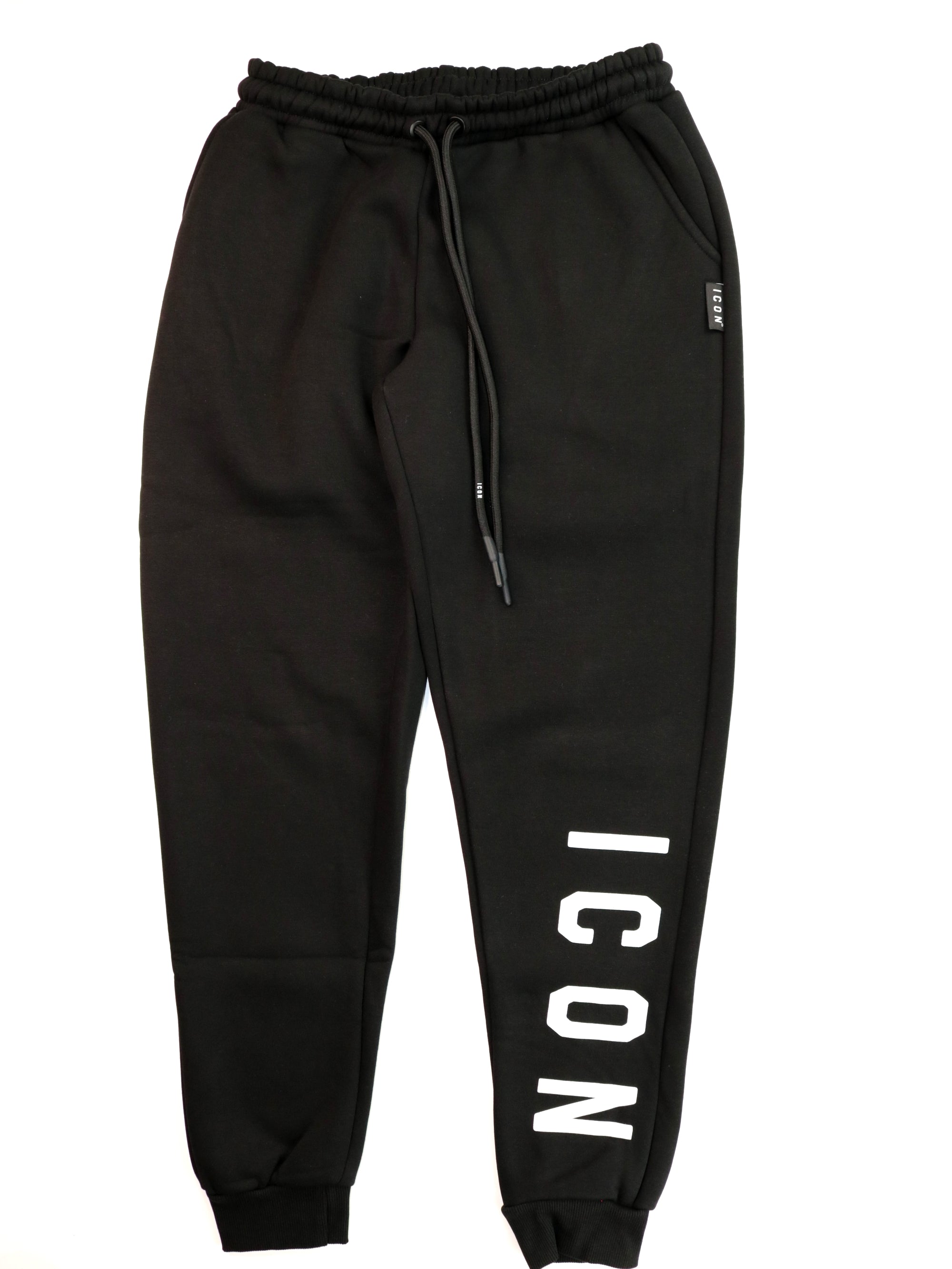 Pantalone Felpa ICON Uomo C/LOGO GRANDE Nero