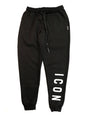 Pantalone Felpa Icon Uomo C/logo Grande Nero Icon  Angolo dello Sport