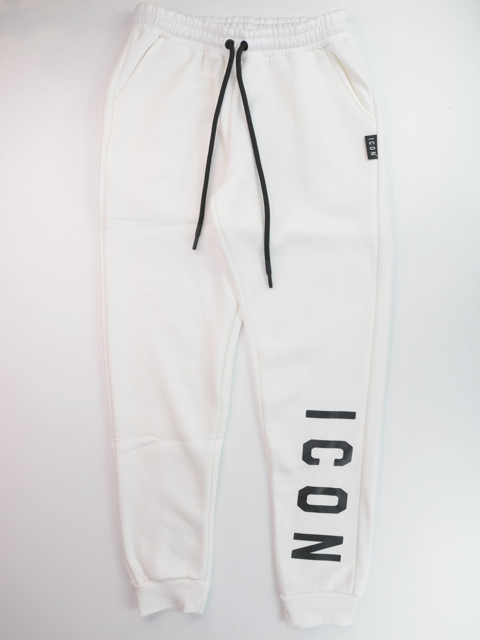 Pantalone Felpa ICON Uomo C/LOGO GRANDE Bianco