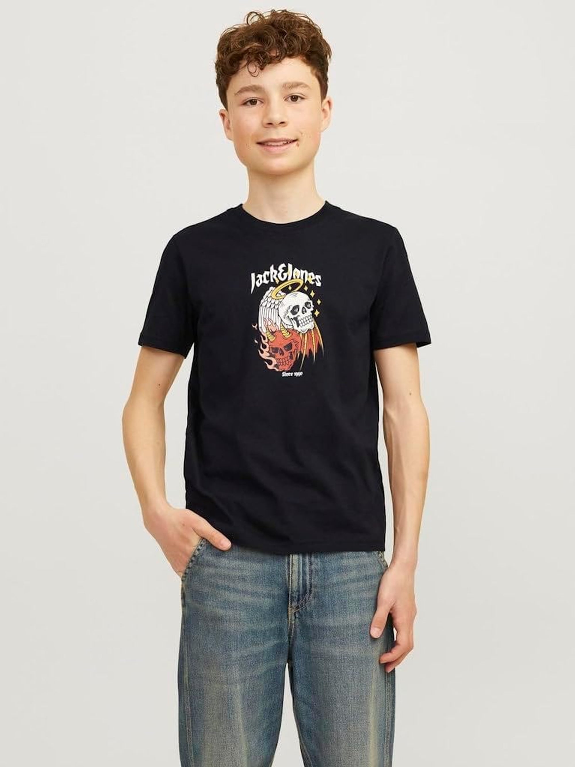 T-shirt JACK JONES Bambino jorseven Nero