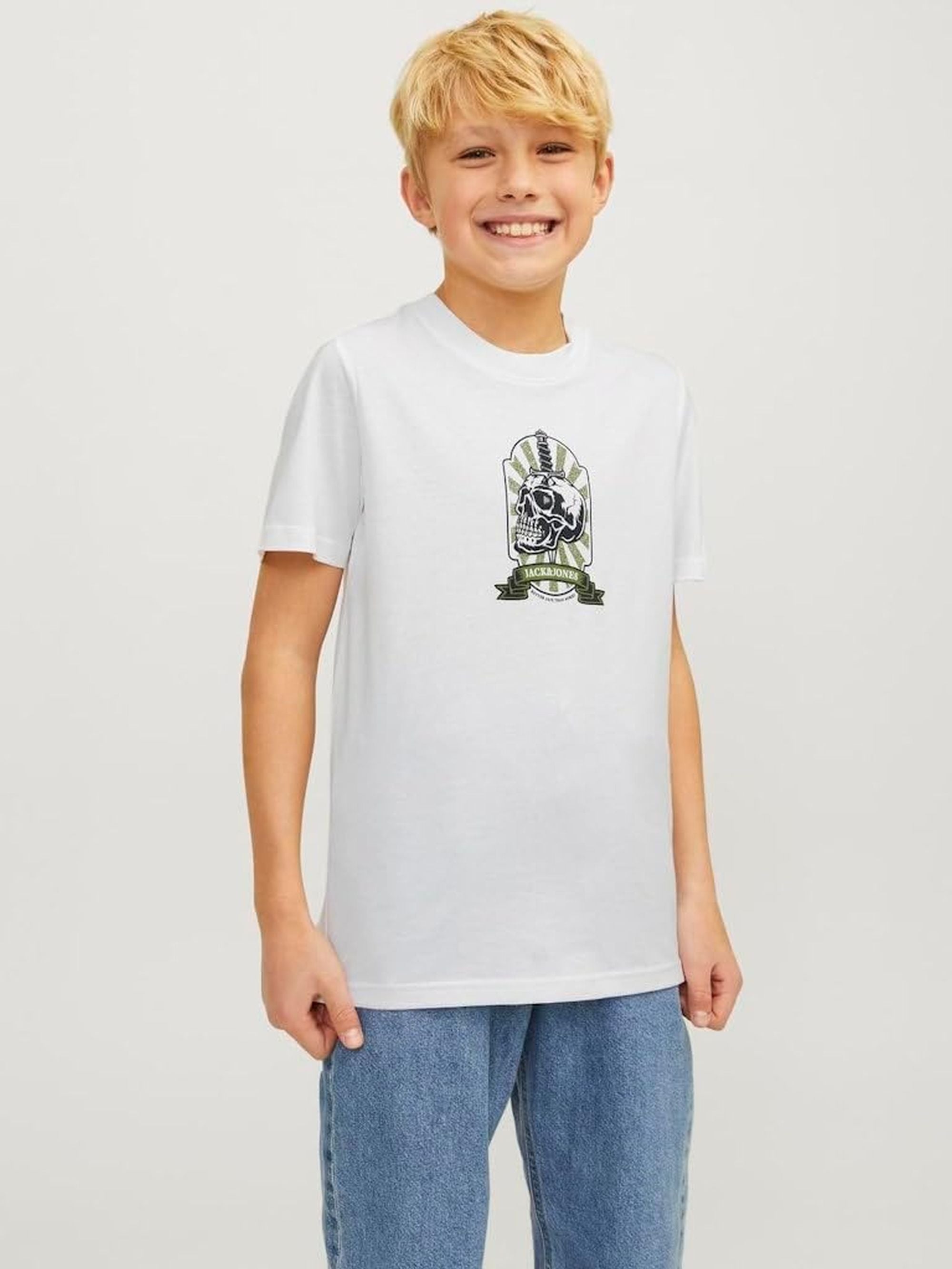 T-shirt JACK JONES Bambino jorseven Bianco