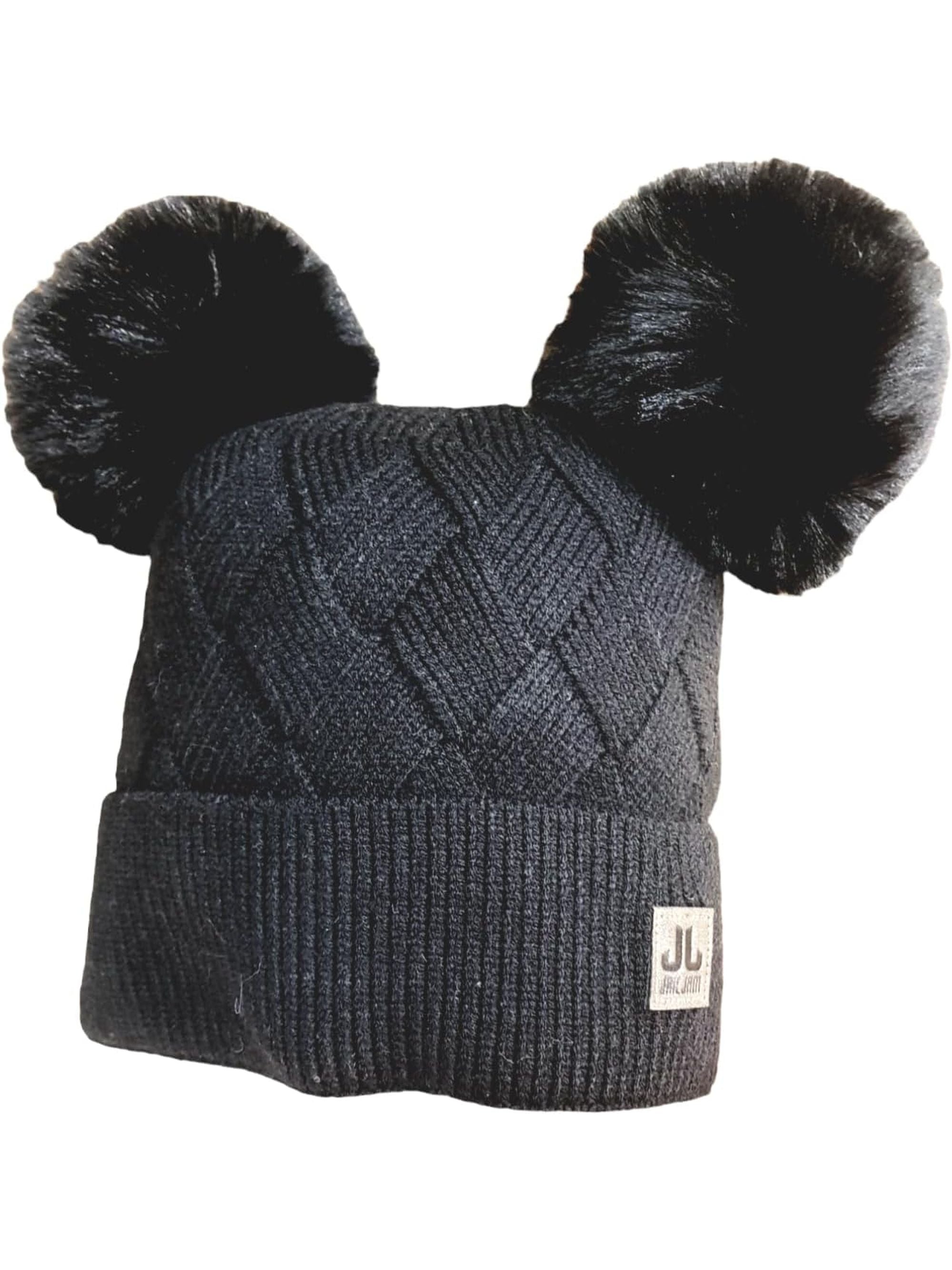 Cappello JAILJAM Donna RECYCLED DOUBLE POM Nero