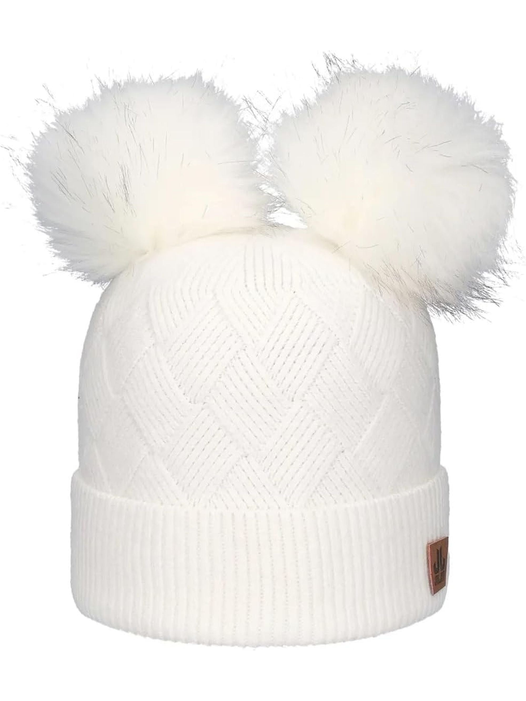 Cappello JAILJAM Donna RECYCLED DOUBLE POM Bianco