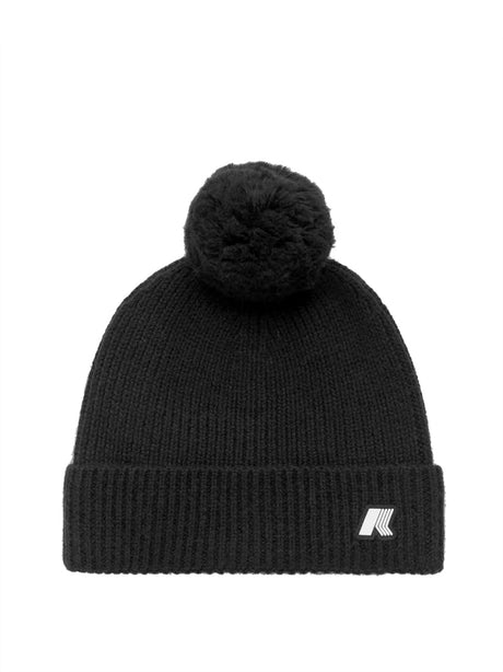 Cappello K-Way Unisex Vincienne Cardigan Stitch Wool Nero K-Way  Angolo dello Sport