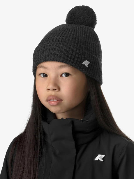Cappello K-Way Unisex Vincienne Cardigan Stitch Wool Nero K-Way  Angolo dello Sport