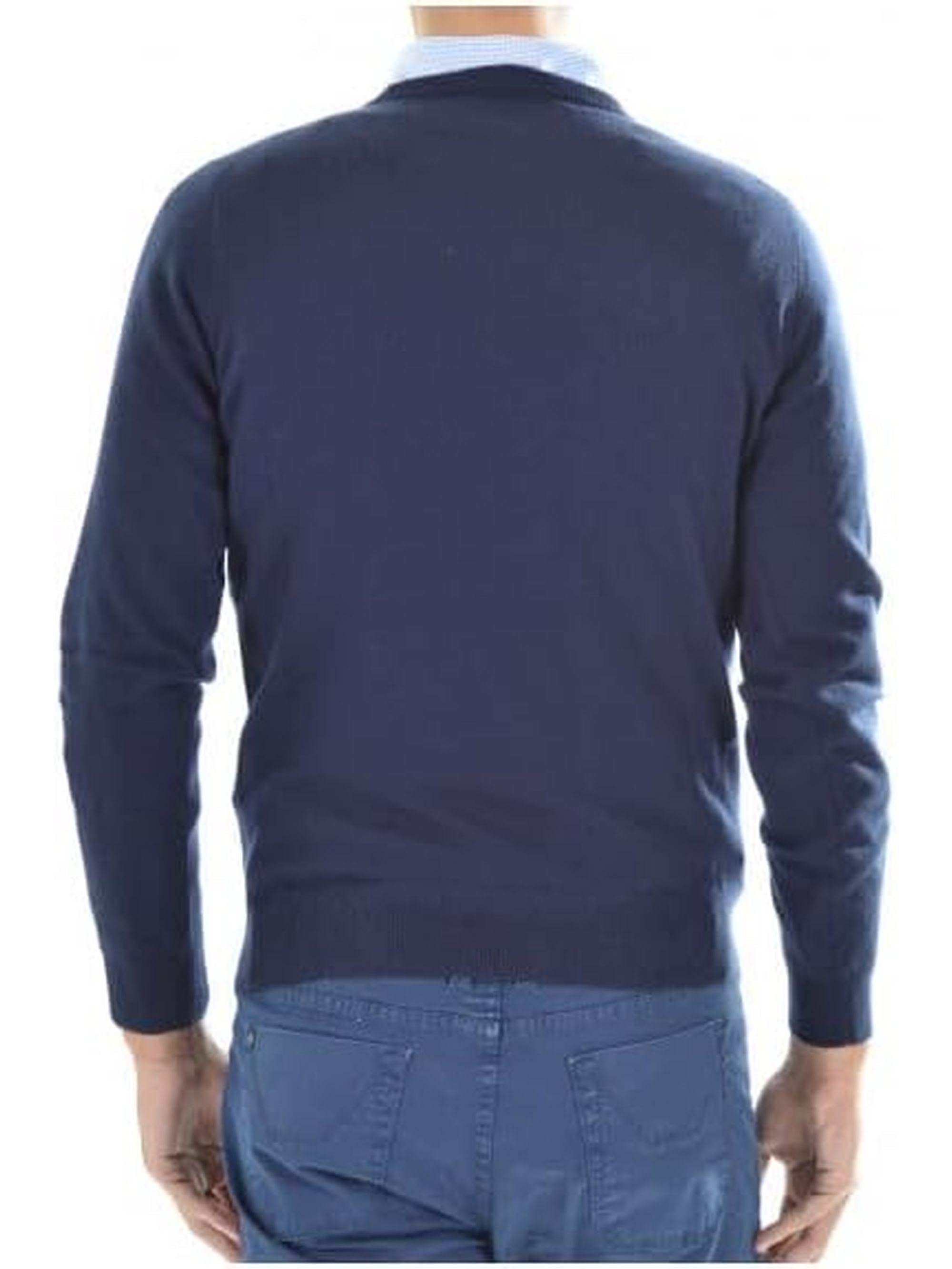 Pullover KANGRA Uomo GIROCOLLO RASATO CALATO Blu