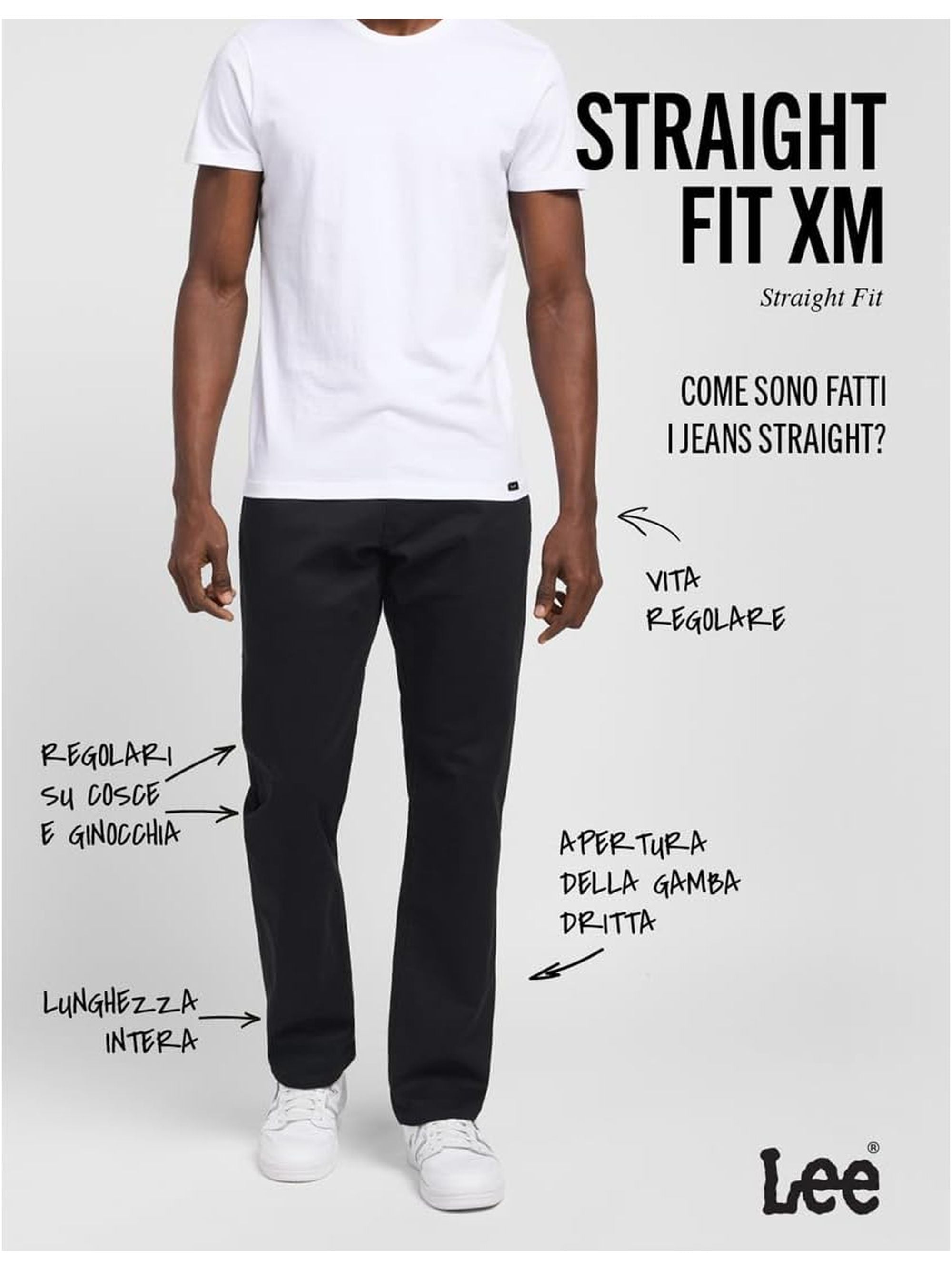 Pantalone LEE Uomo STRAIGHT FIT XM Nero