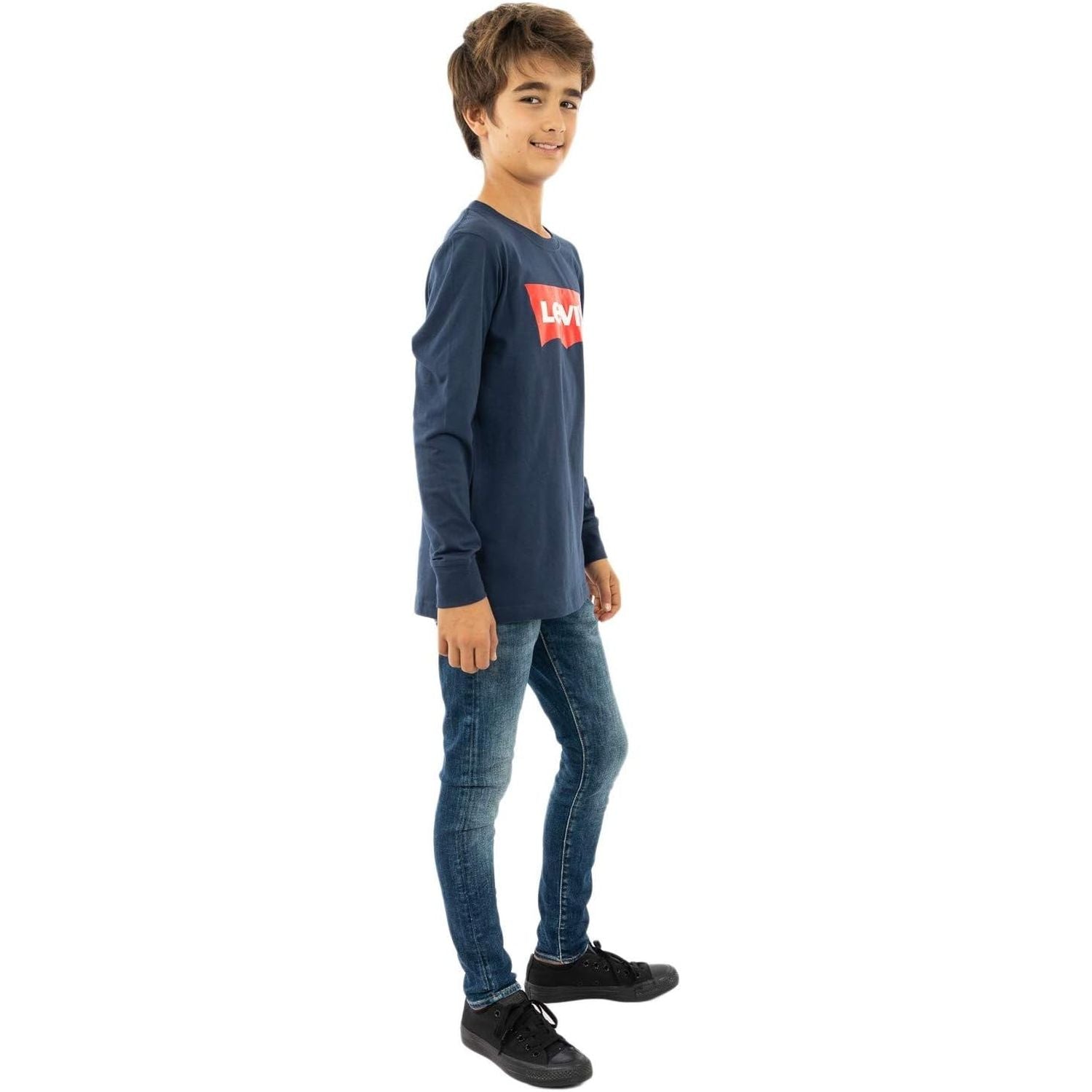 T-shirt LEVIS Bambino L/S BATWING Blu