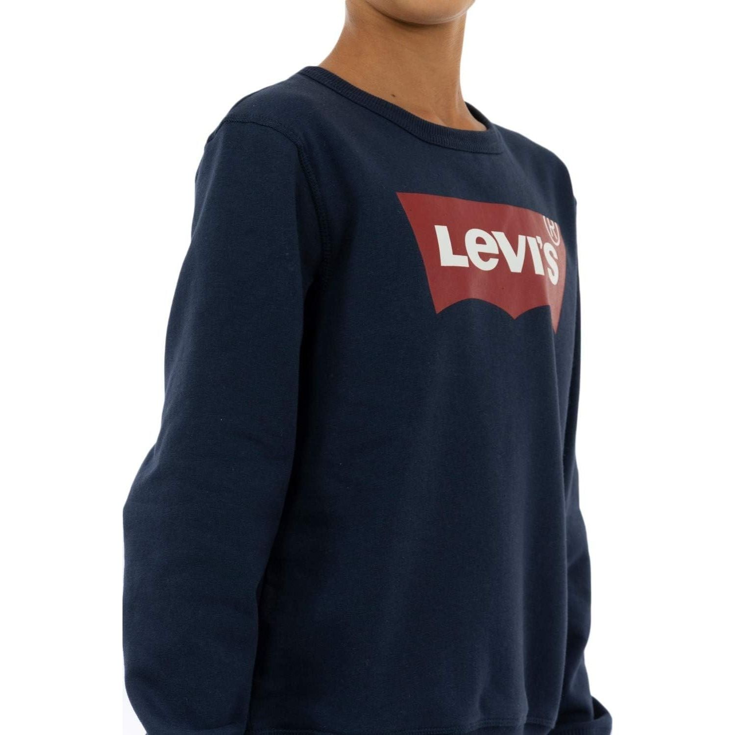 Felpa LEVIS Bambino BATWING CREWNECK Blu