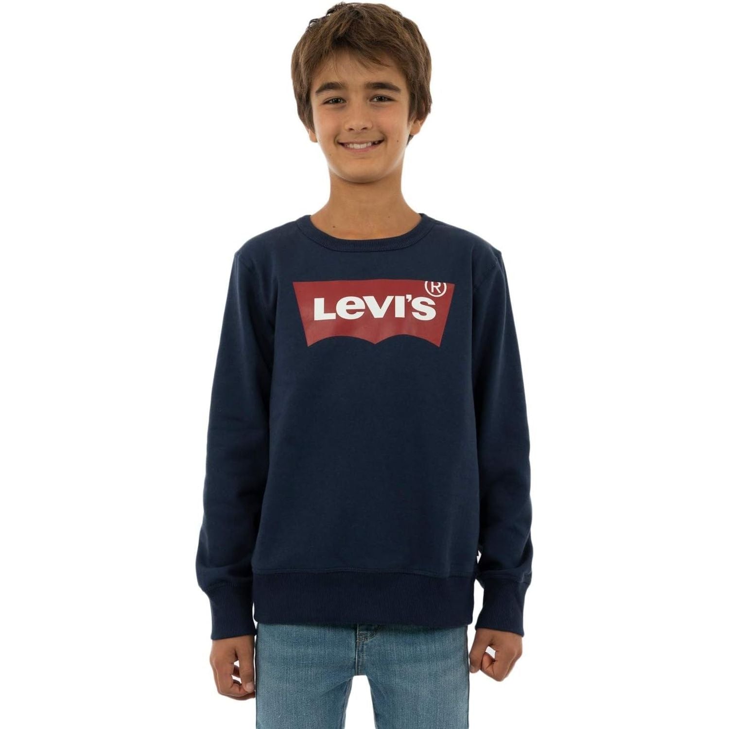 Felpa LEVIS Bambino BATWING CREWNECK Blu