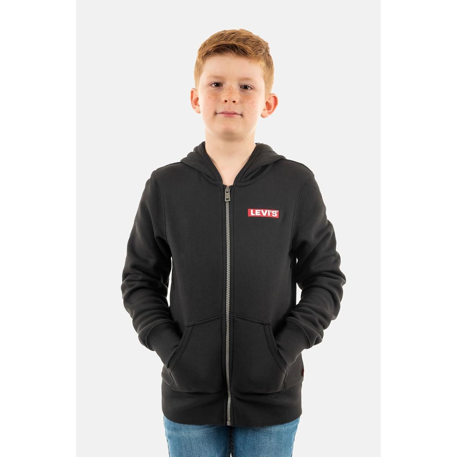 Felpa LEVIS Bambino BOXTAB FULL ZIP Nero