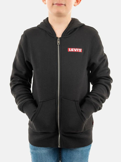Felpa Levis Bambino Boxtab Full Zip Nero Levi's  Angolo dello Sport