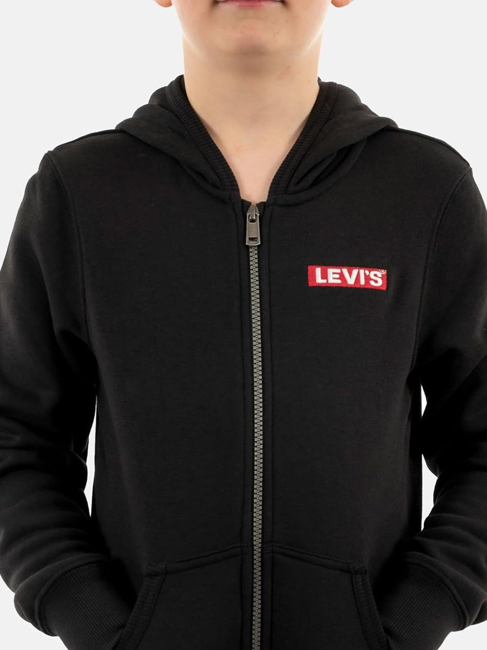 Felpa Levis Bambino Boxtab Full Zip Nero Levi's  Angolo dello Sport
