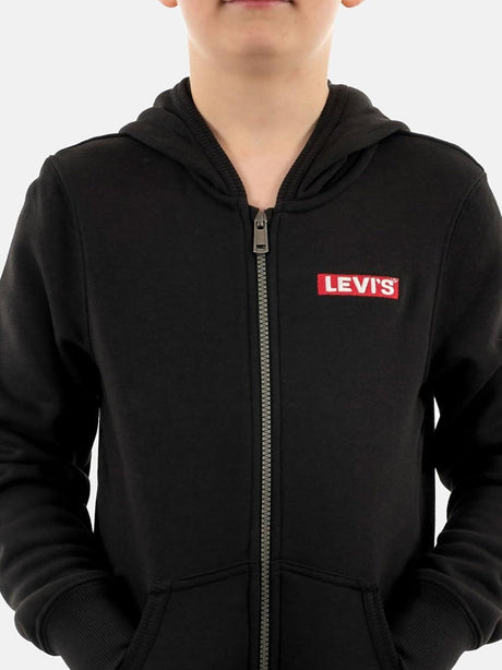 Felpa Levis Bambino Boxtab Full Zip Nero Levi's  Angolo dello Sport